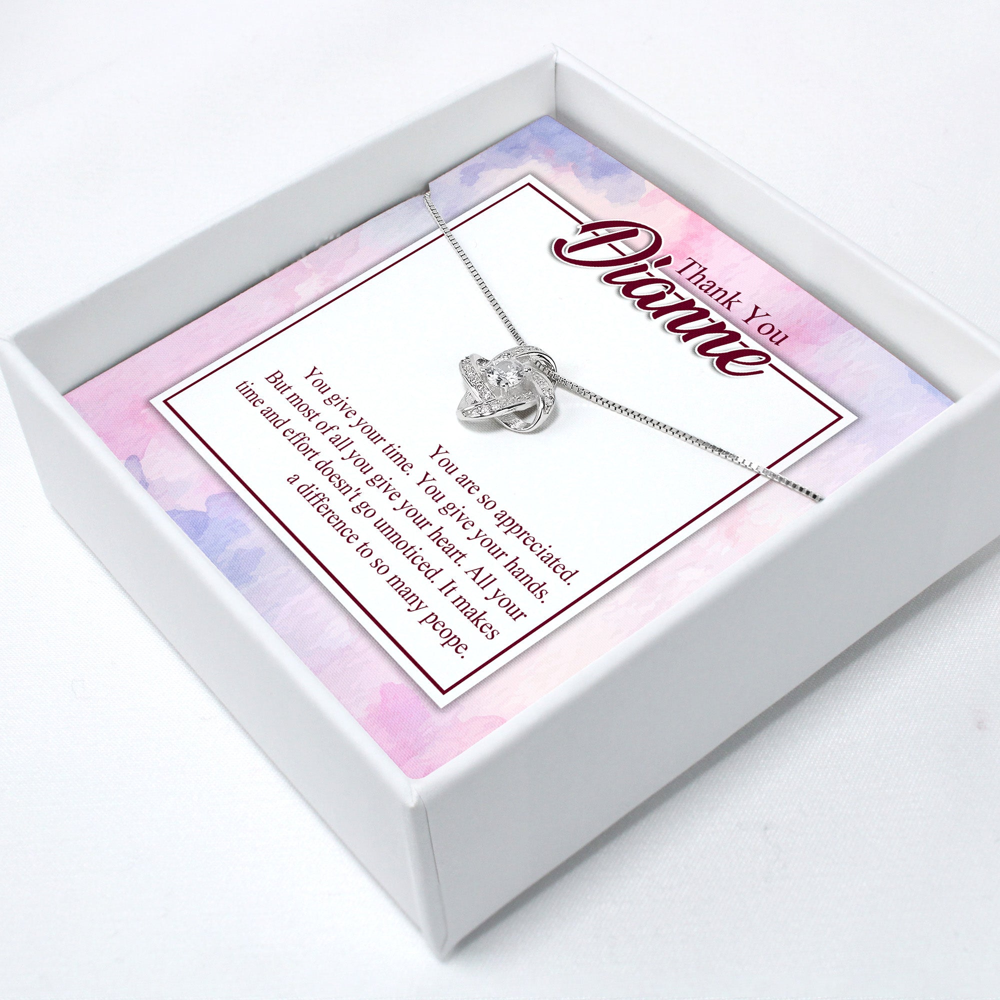 Personalized Thank You Necklace with Heartfelt Message Card - Perfect Gift for Appreciation and Special Occasions - Image 2