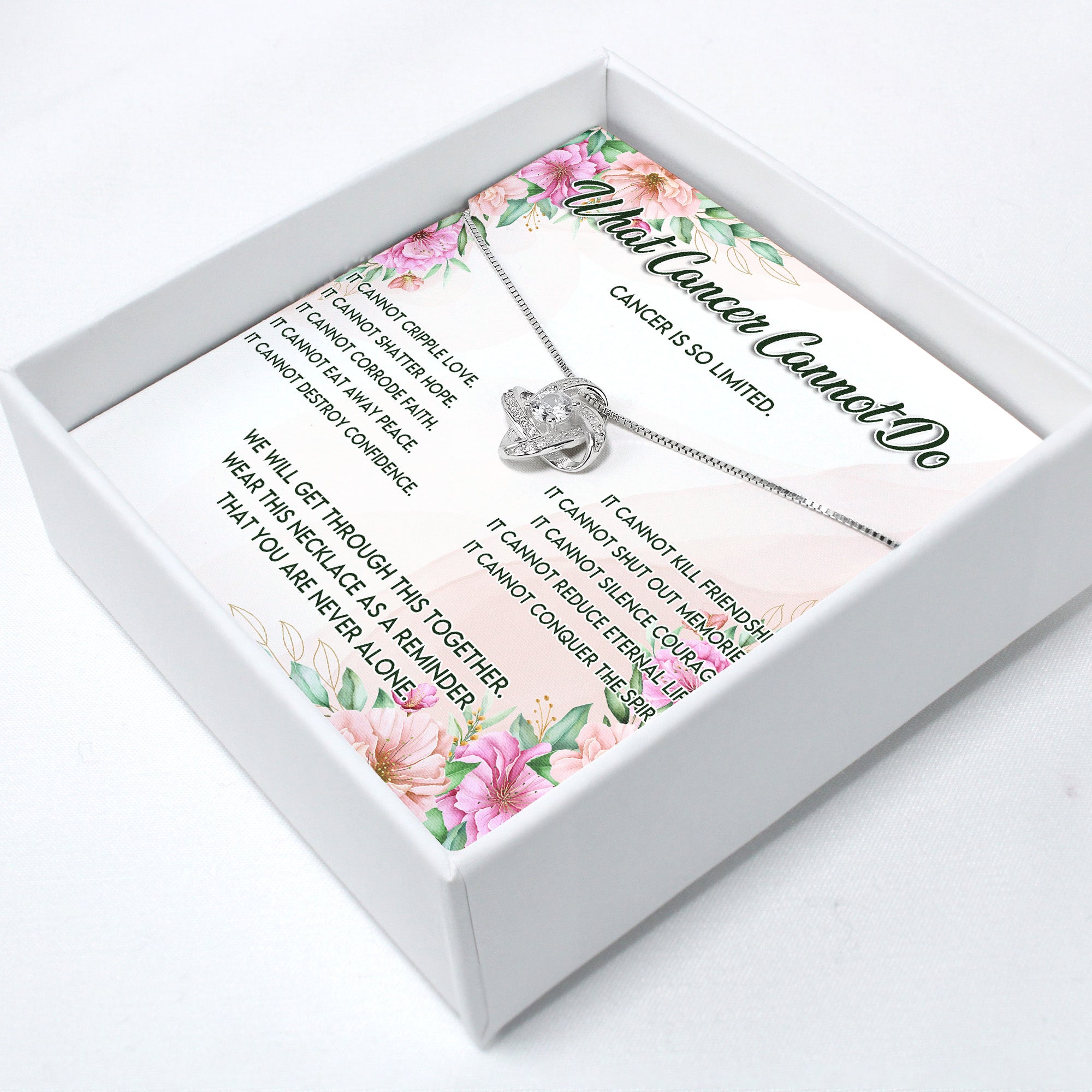 Personalized "What Cancer Cannot Do" Necklace with Inspirational Message Card - Handcrafted Jewelry Gift for Hope and Strength - Image 2