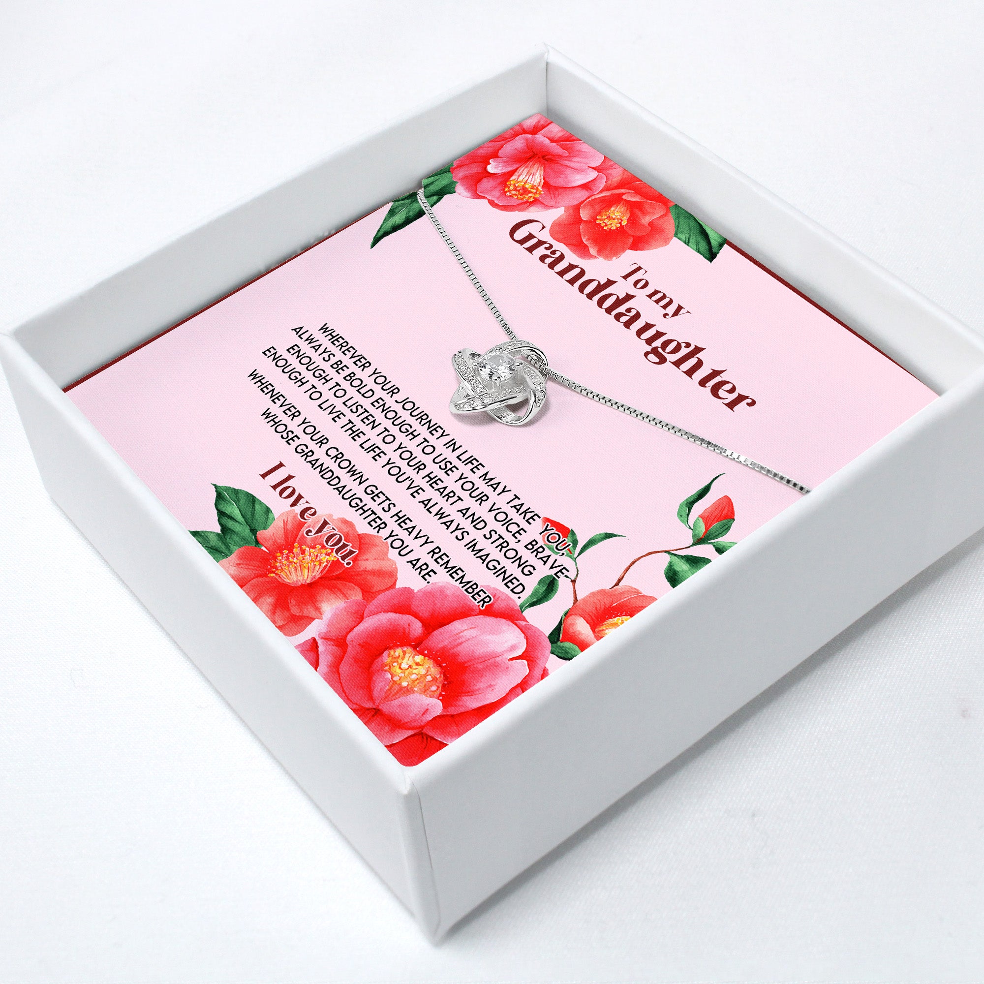 Personalized Granddaughter Necklace with Heartfelt Message Card - Premium Quality Gift for Special Occasions - Image 2