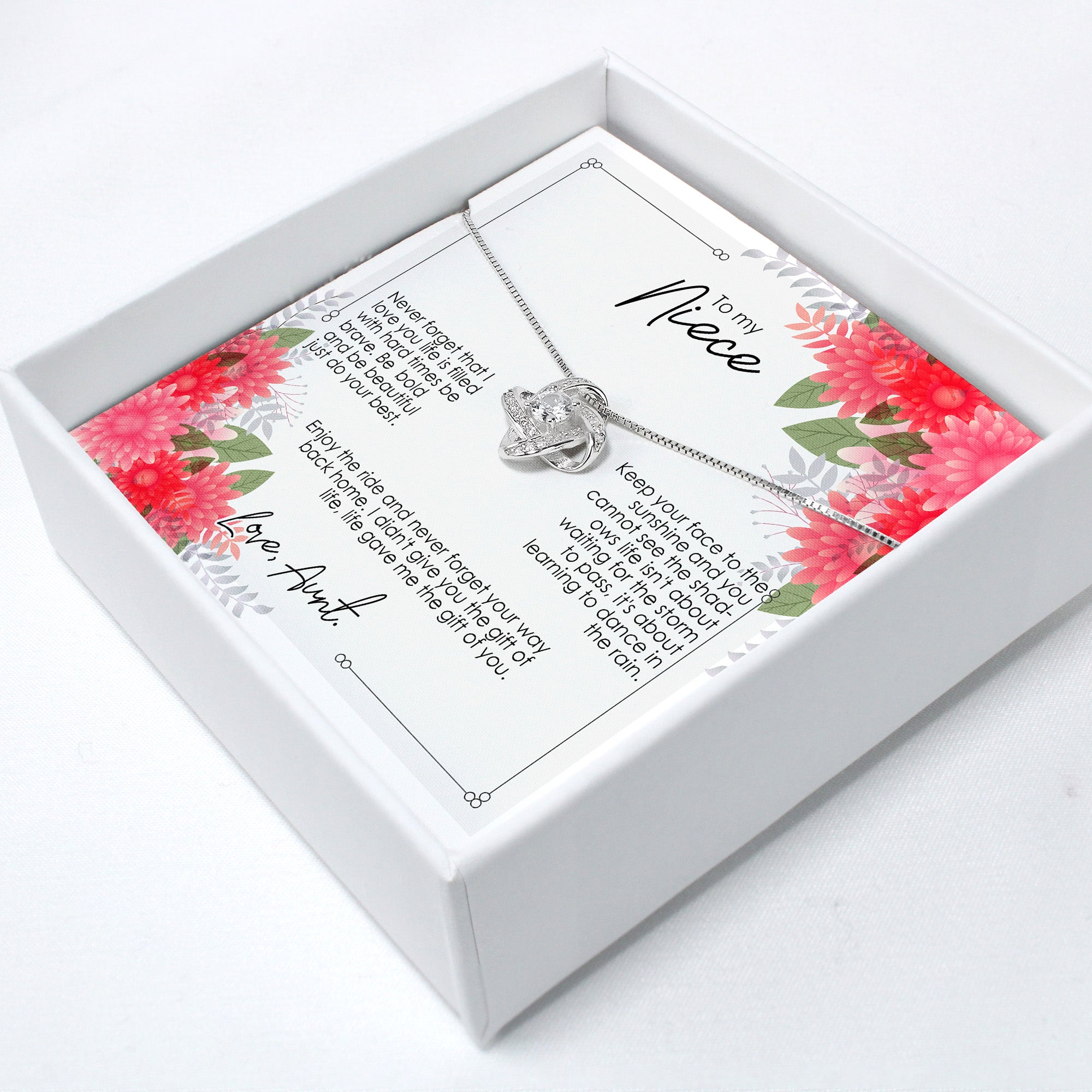 Personalized Niece Necklace with Heartfelt Message Card – Handcrafted Jewelry Gift for Special Occasions - Image 2