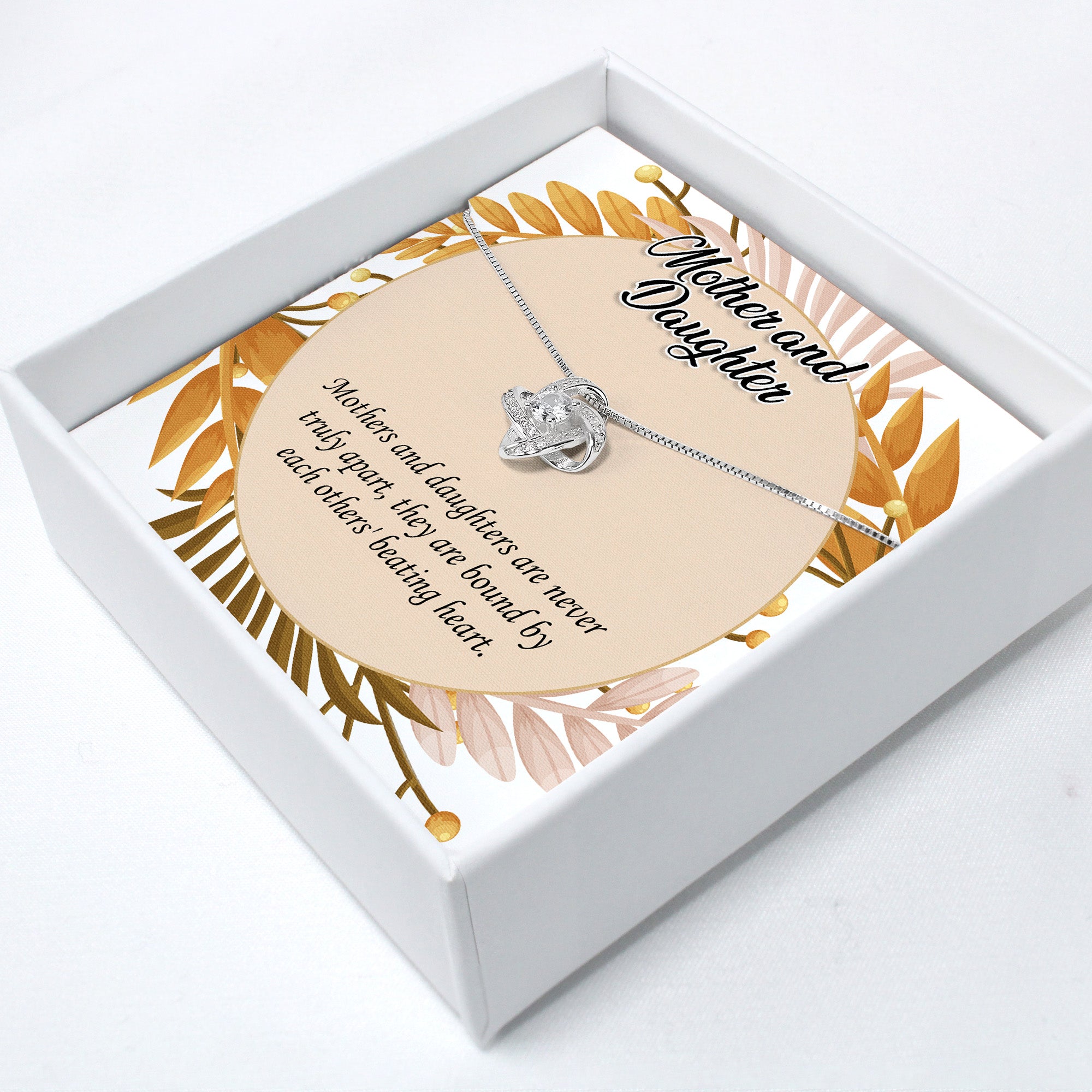 Elegant Mother and Daughter Infinity Knot Necklace - Personalized Gift with Heartfelt Message for Birthdays, Anniversaries, and Special Occasions - Image 2