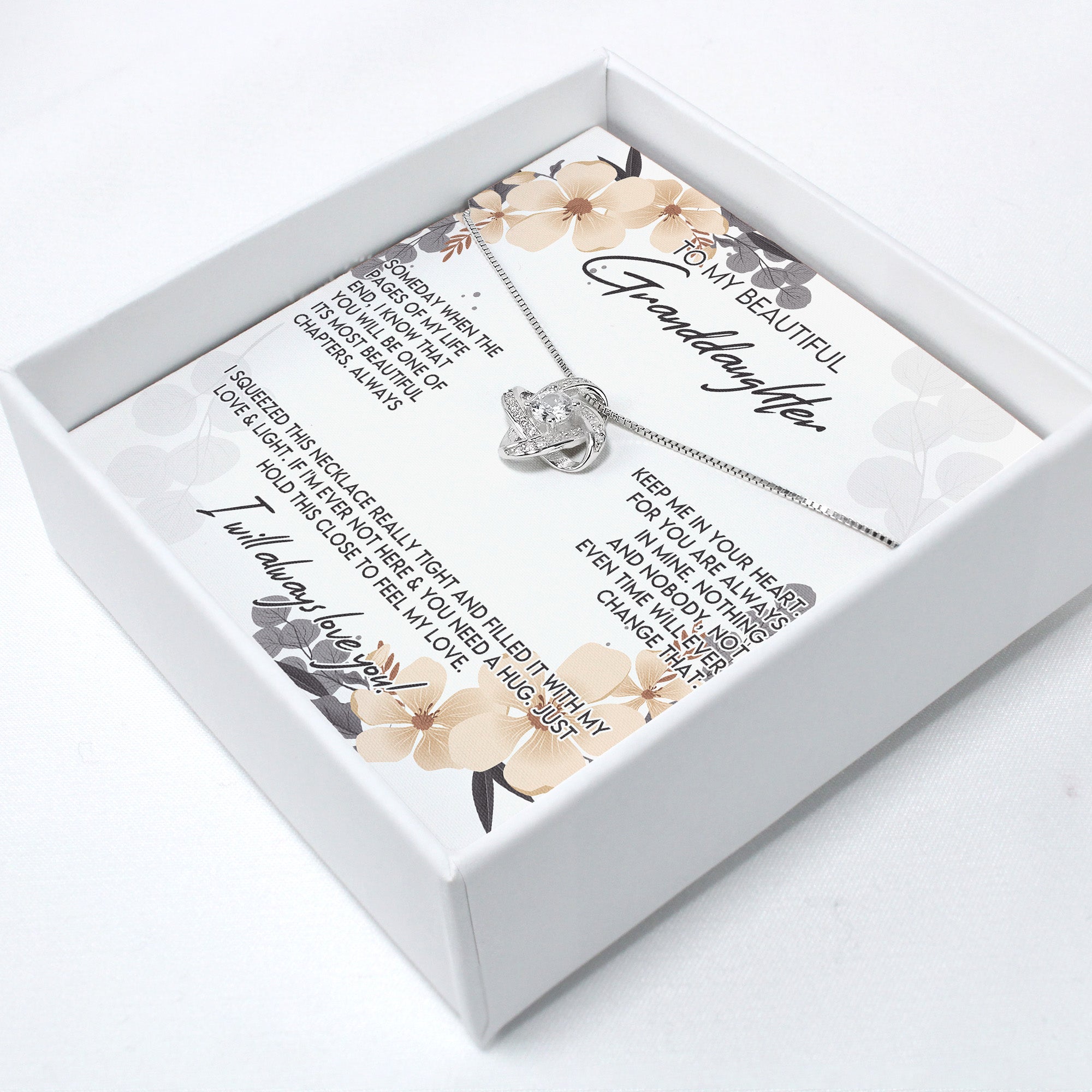 Personalized Granddaughter Necklace with Heartfelt Message Card | Custom Gift for Special Occasions - Image 2
