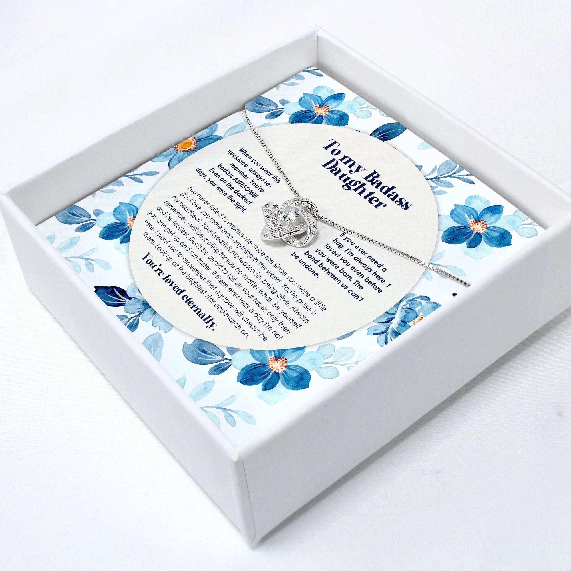 Personalized Badass Daughter Necklace with Heartfelt Message - Perfect Gift for Special Occasions - Image 2