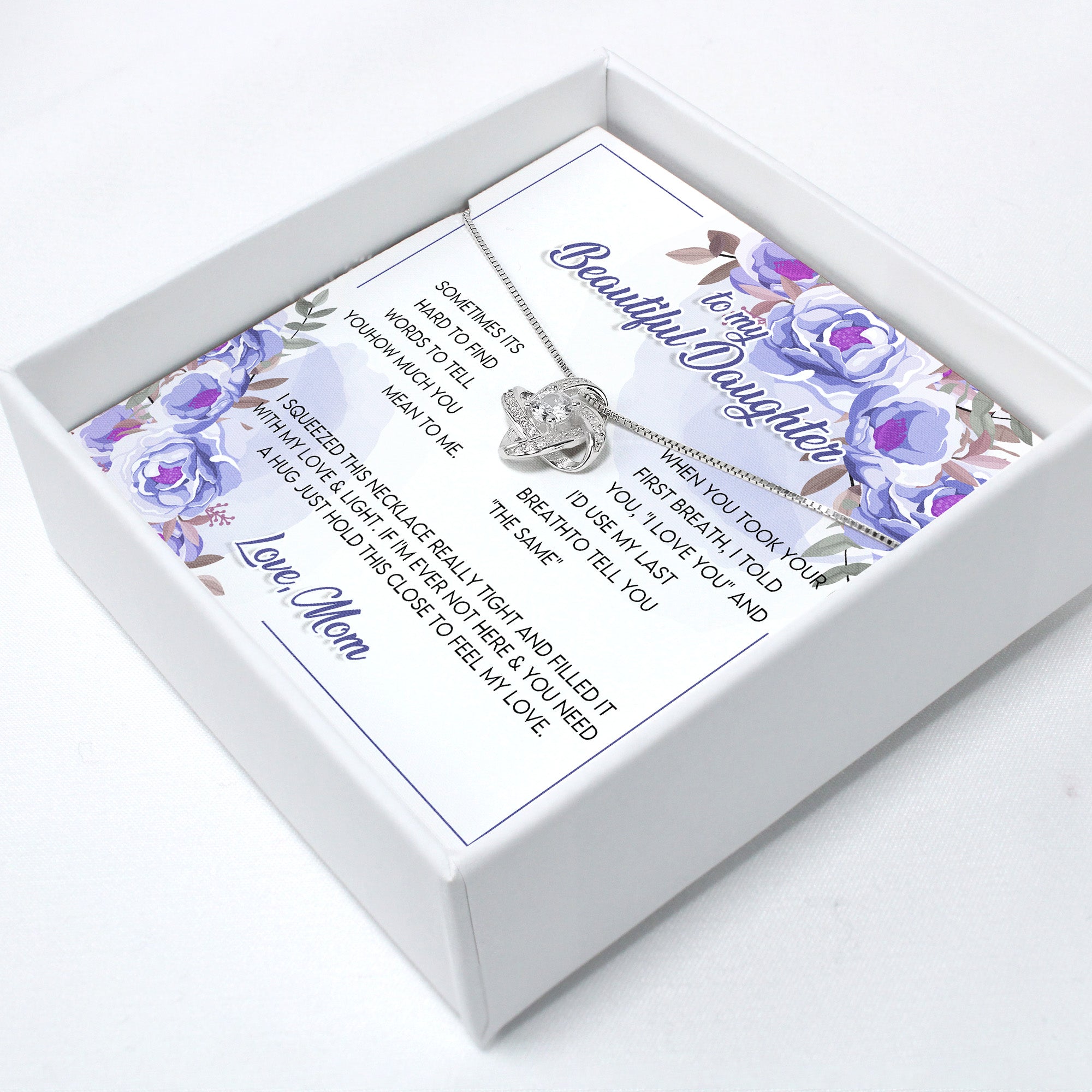 Personalized "To My Beautiful Daughter" Necklace with Heartfelt Message Card - Perfect Gift for Birthdays, Graduations, or Milestones - Image 2