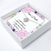 Elegant Mother & Daughter Knot Necklace - Personalized Gift with Sentimental Message Card for Special Occasions - Image 2