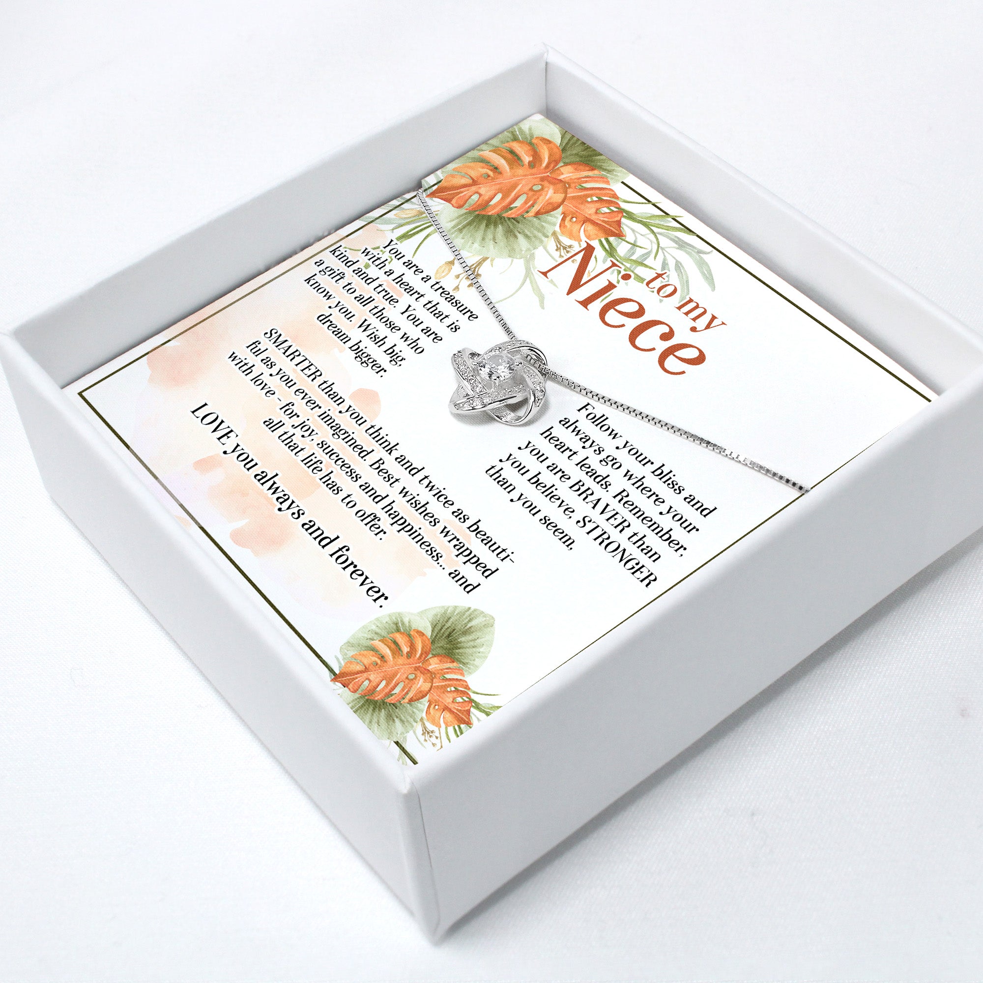 Heartfelt "To My Niece" Necklace - Personalized Gift with Inspirational Message Card and Elegant Design - Image 2