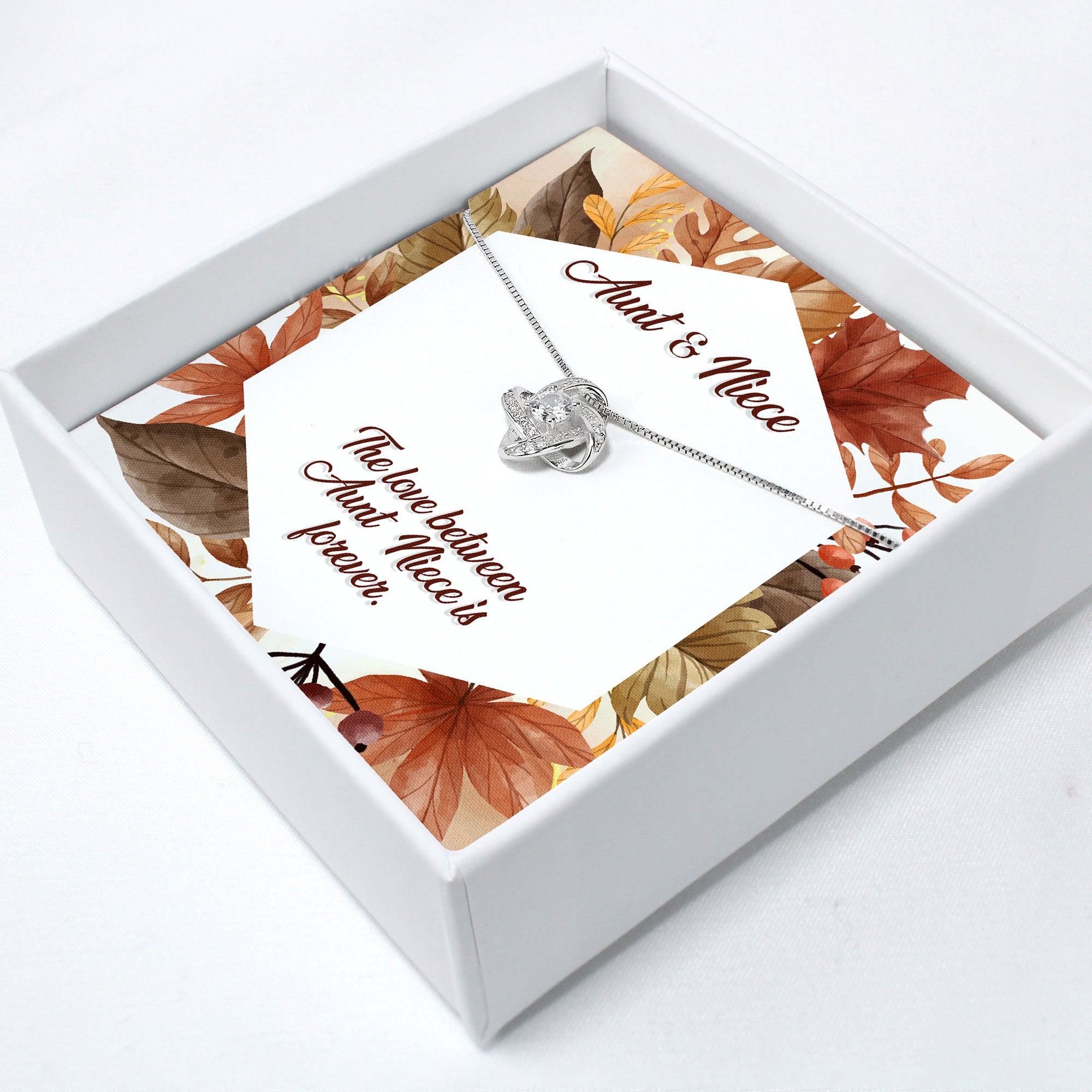 Elegant Aunt & Niece Personalized Necklace with Intricate Knot Design - Perfect Gift for Lasting Bonds - Image 2