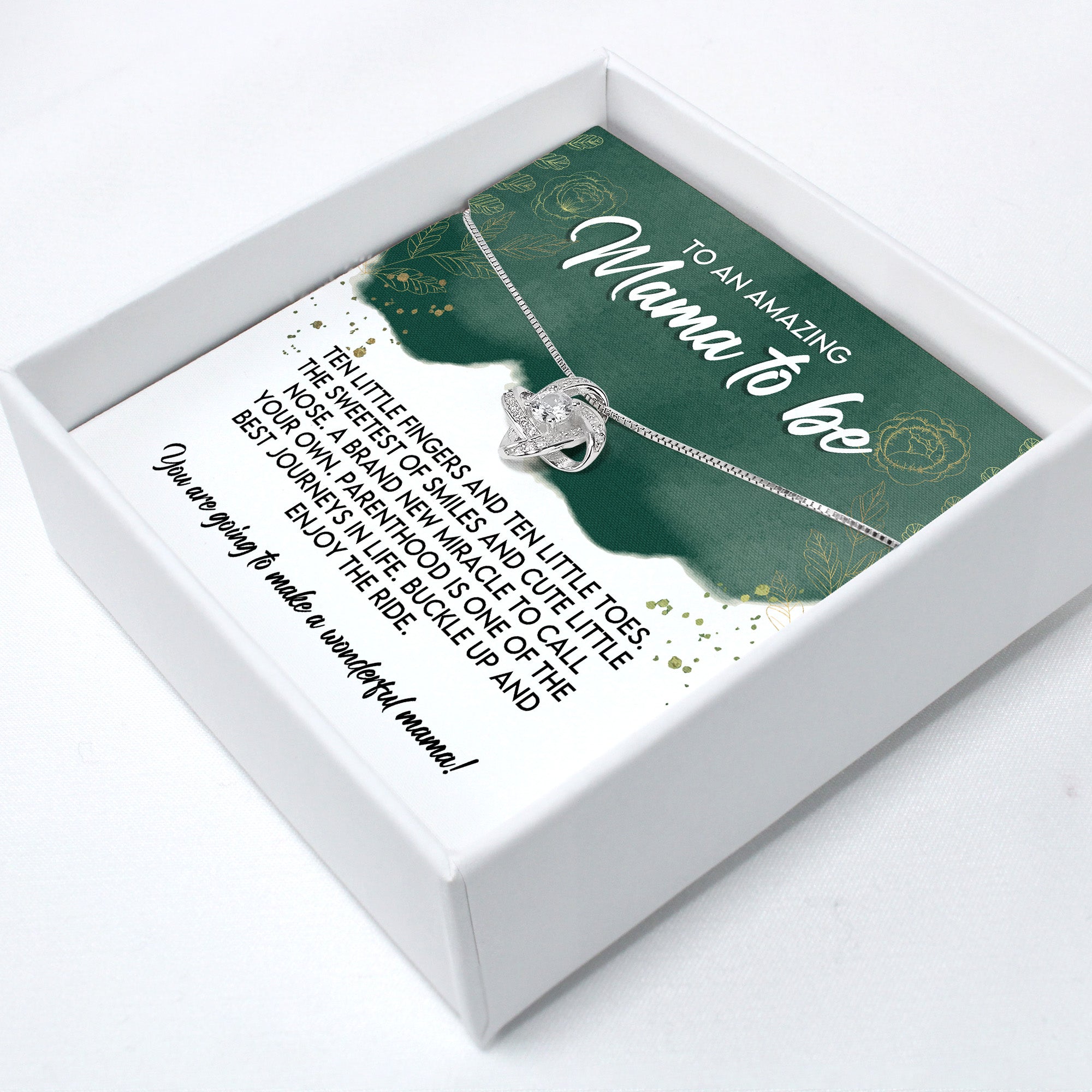 Personalized Mama-to-Be Necklace with Heartwarming Message Card – Celebrate Motherhood with Elegance and Love - Image 2