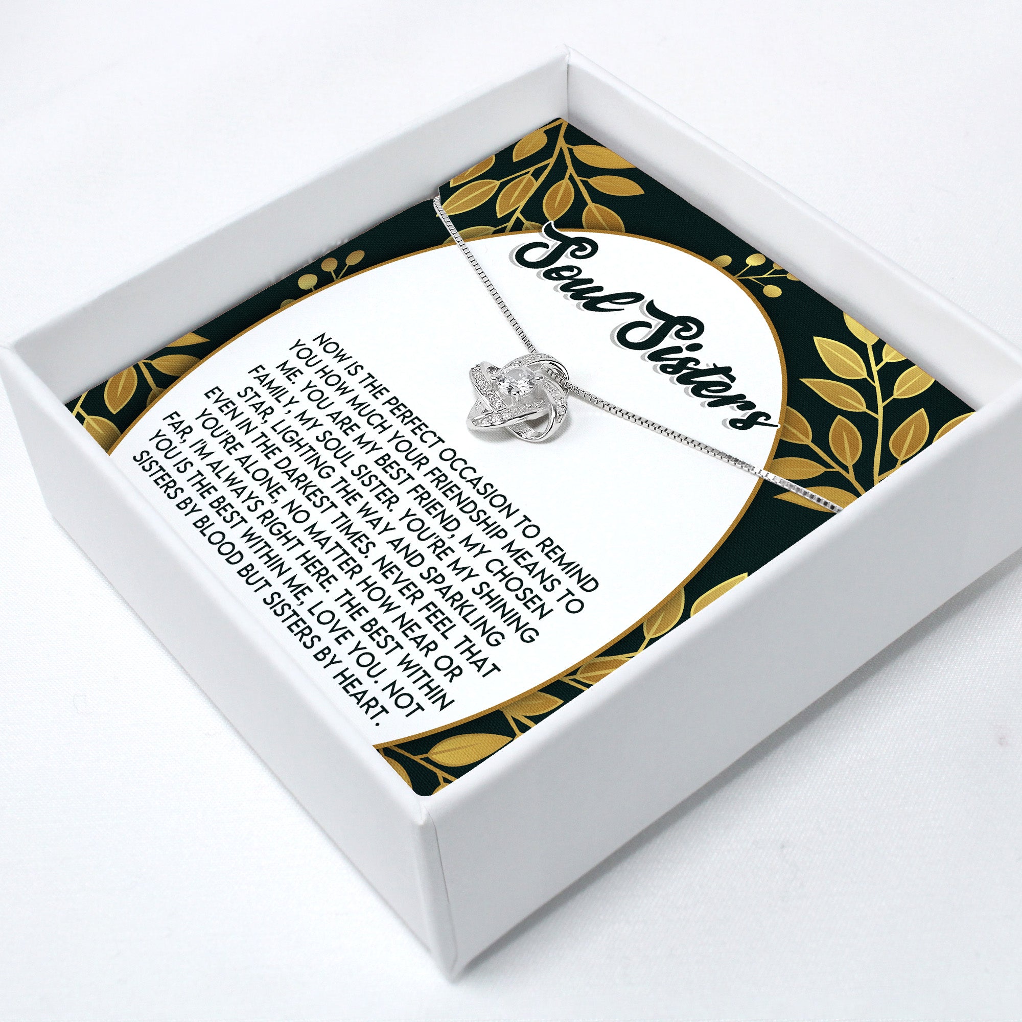 Soul Sisters Personalized Necklace with Heartfelt Message Card – Perfect Gift for Best Friends and Chosen Family - Image 2