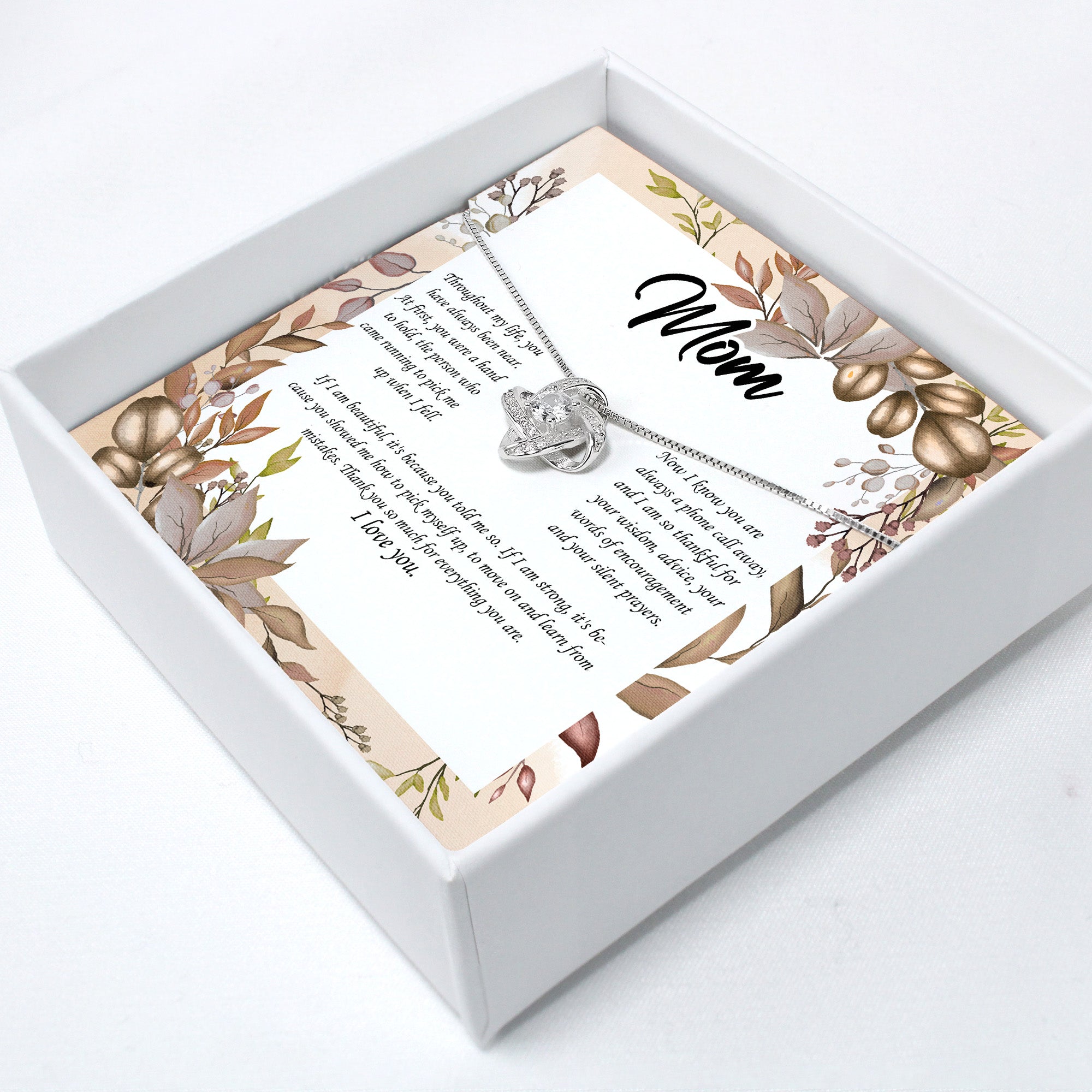 Personalized "To Mom" Message Card Necklace - Elegant Custom Jewelry Gift with Heartfelt Sentiment - Image 2