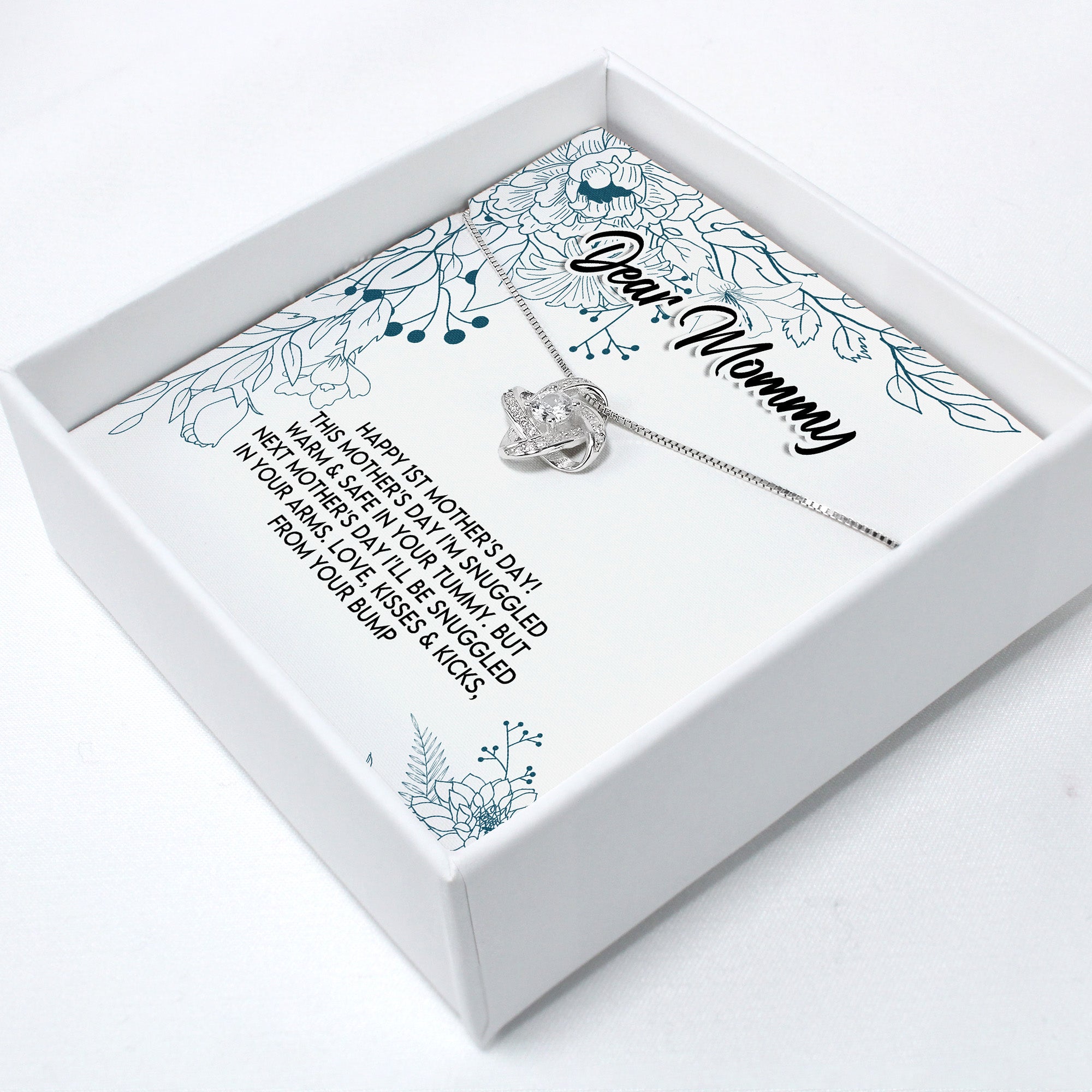 Personalized Mother's Day Necklace with Sentimental Message Card – Elegant Gift for Expecting Moms, High-Quality Craftsmanship - Image 2