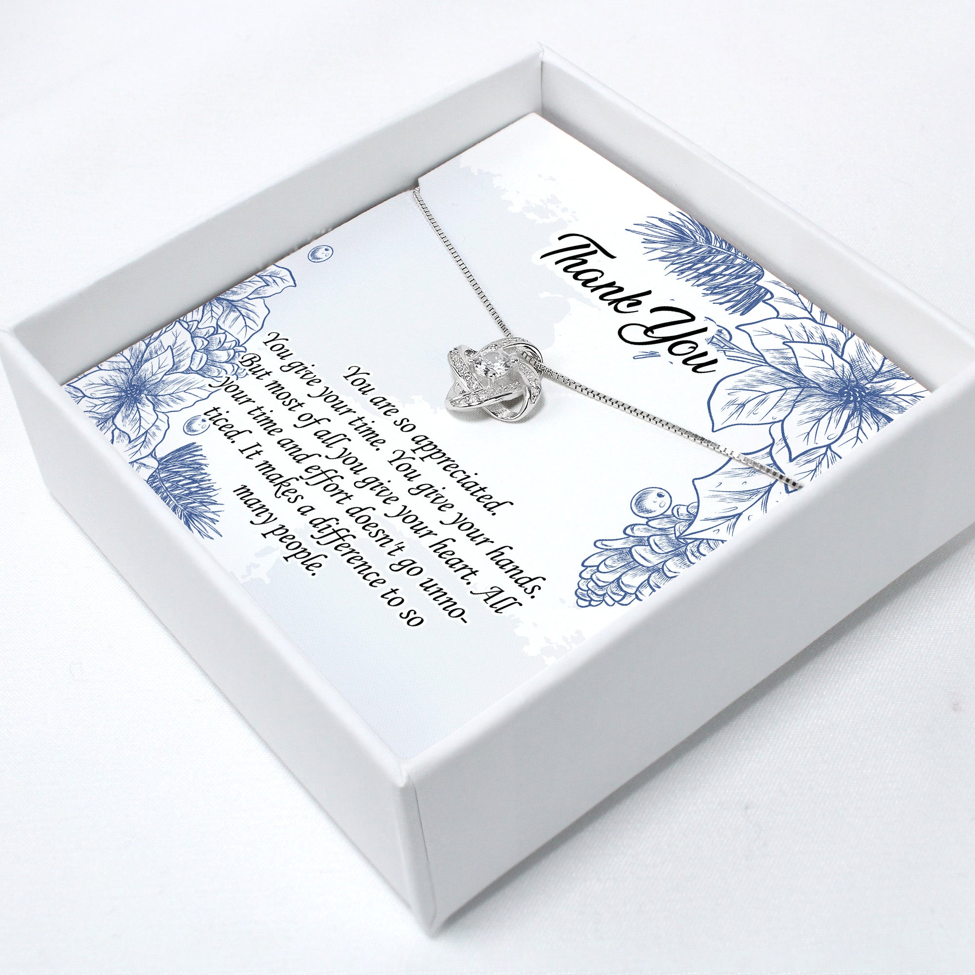 Elegant Personalized Thank You Necklace with Heartfelt Message Card - Perfect Gift for Loved Ones - Image 2