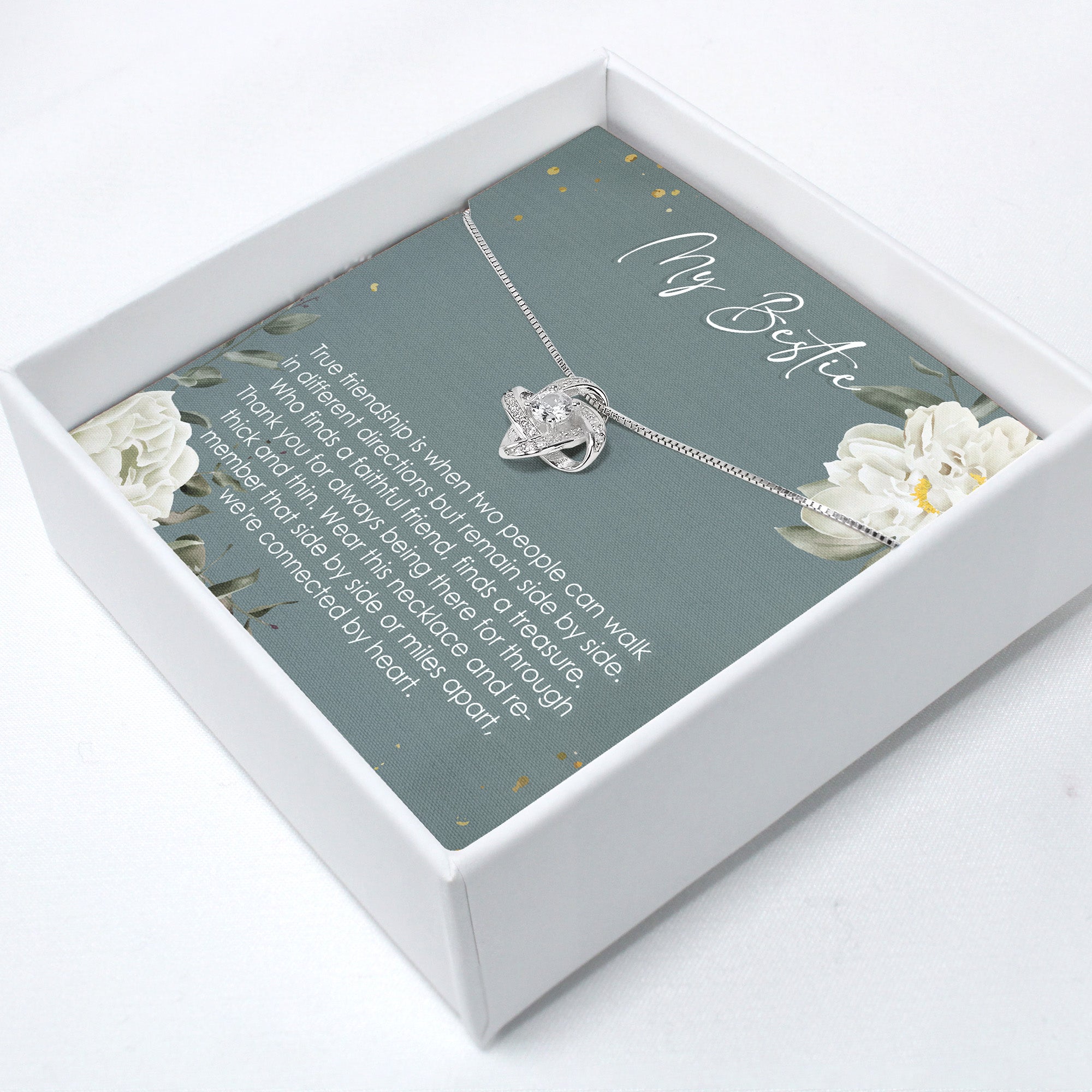 Elegant Personalized Friendship Necklace with Message Card - Perfect Gift for Best Friend, Sister, or Bridesmaid - Image 2