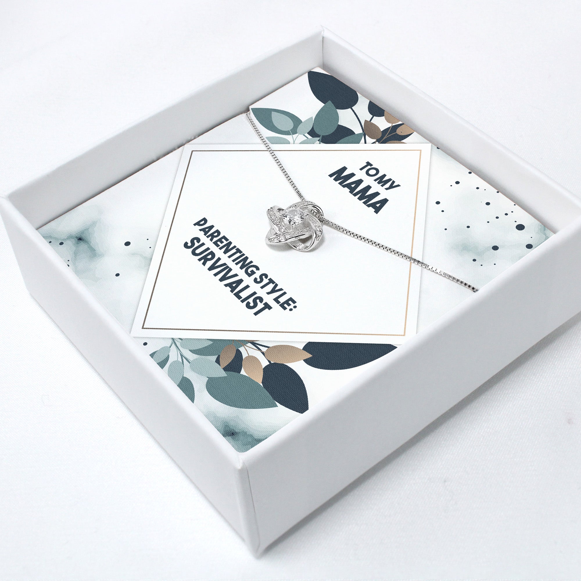 Elegant "To My Mama" Personalized Necklace with Intricate Knot Design - Perfect Survivalist Tribute Gift for Mother's Day & Birthdays - Image 2