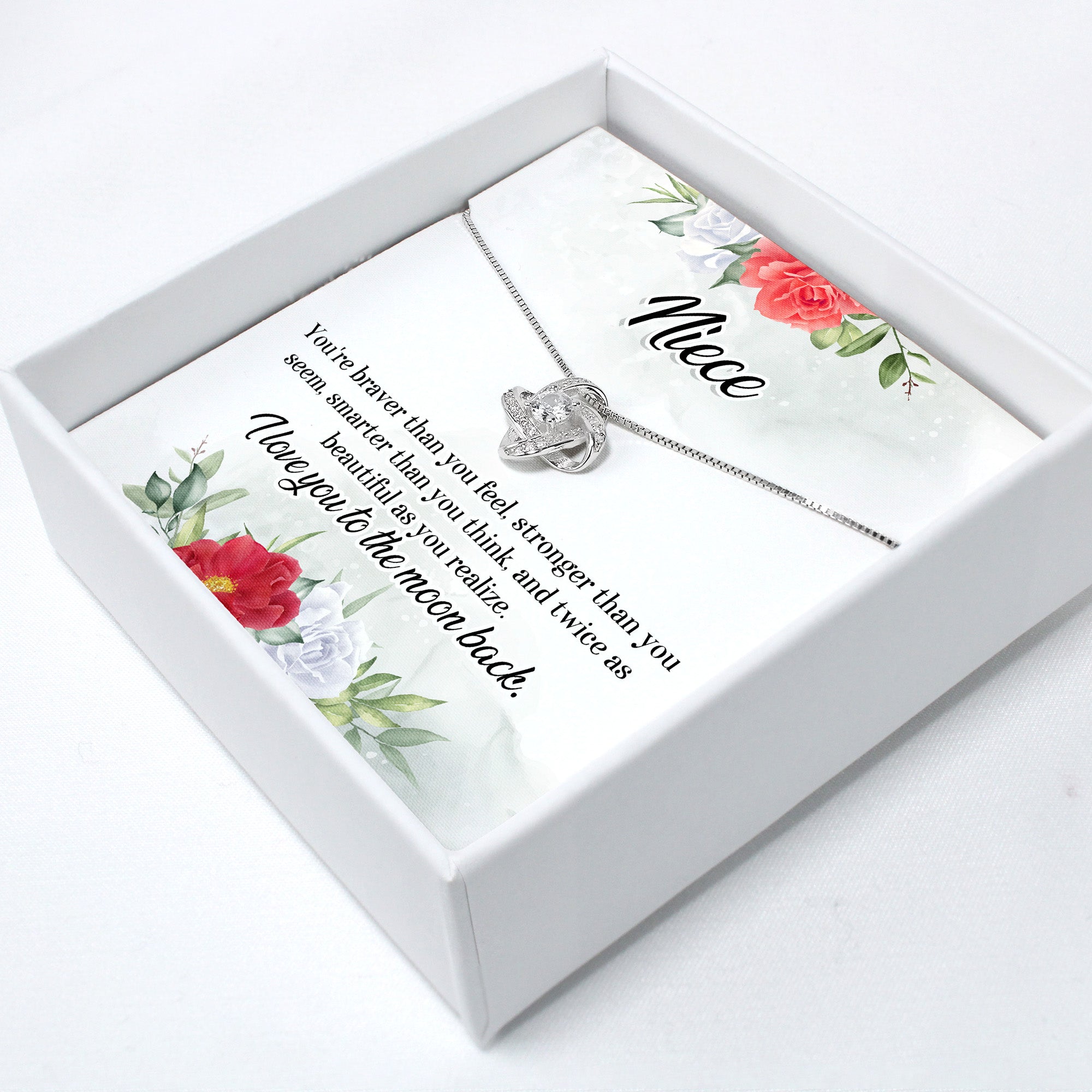 Elegant Personalized Necklace with Inspirational Message Card for Niece – Perfect Handmade Gift with Emotional Touch - Image 2