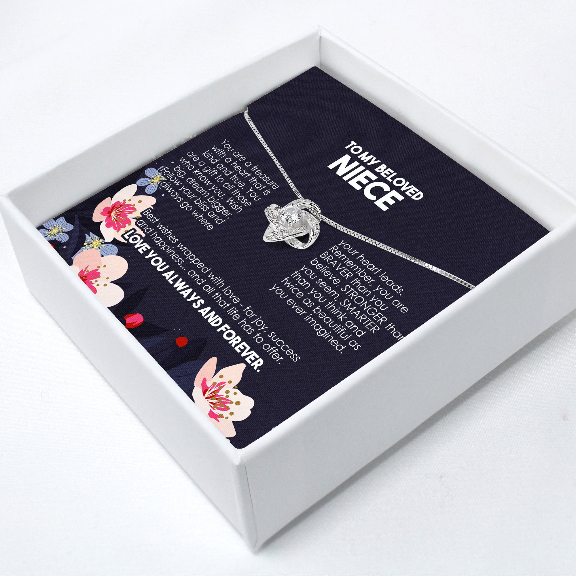 Elegant Personalized Necklace with Heartfelt Message Card for Beloved Niece – Exquisite Craftsmanship Perfect for Cherished Gifts - Image 2