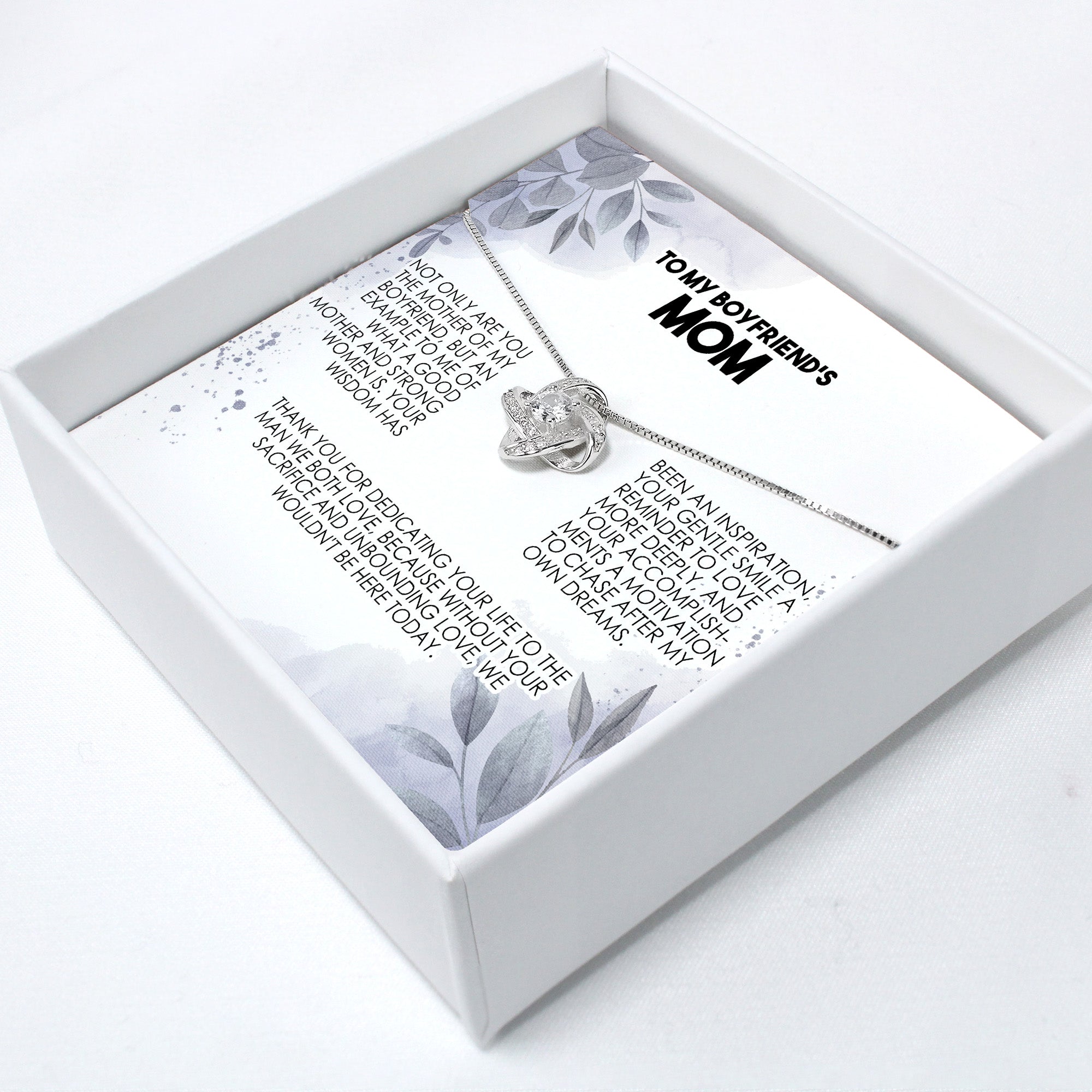 Elegant Personalized Message Card Necklace for Boyfriend’s Mom - Handcrafted Gift with Heartfelt Message - Image 2