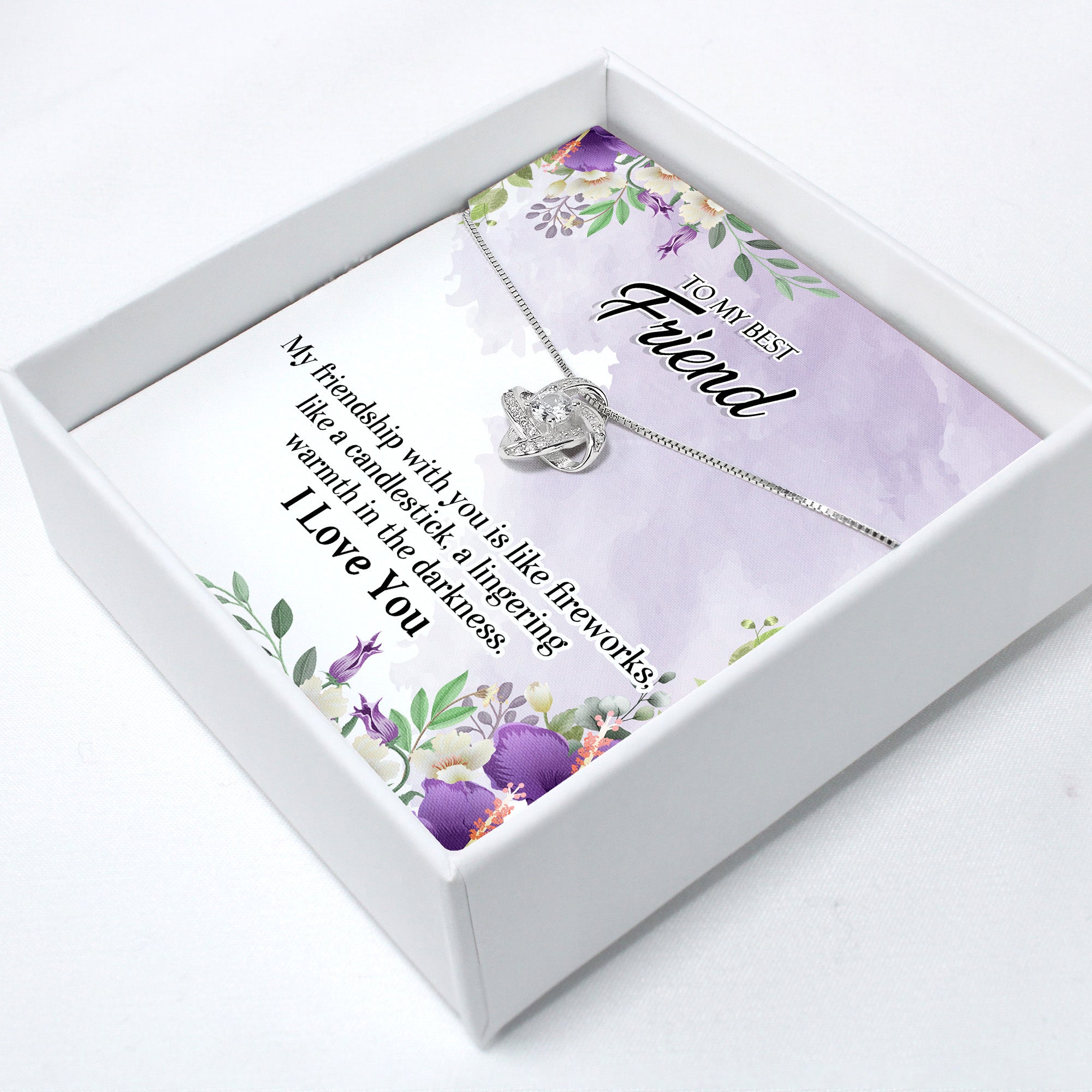 Personalized Sterling Silver Necklace with Message Card for Best Friend – Handcrafted Sentimental Jewelry Gift - Image 2