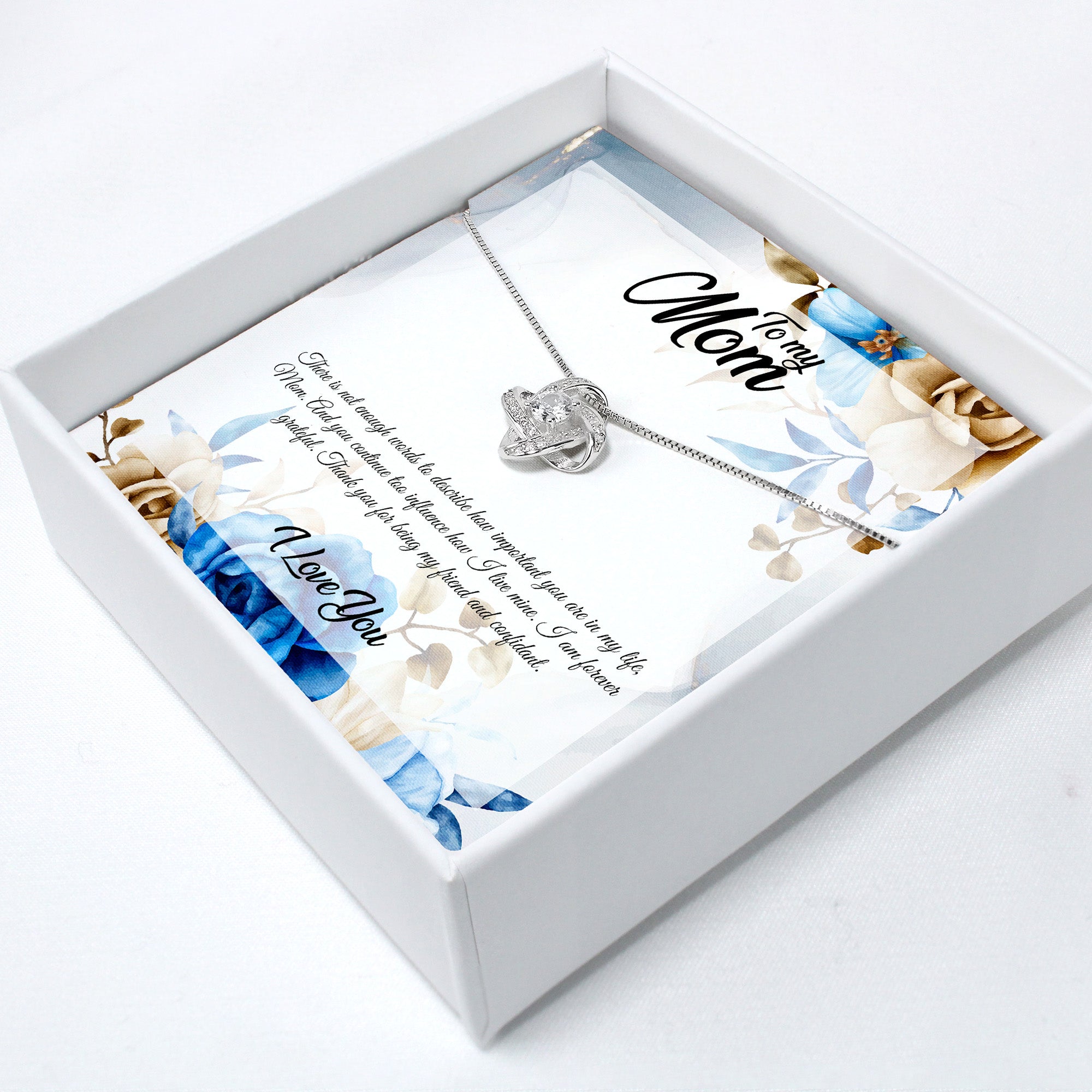 Elegant "To My Mom" Necklace with Heartfelt Message Card - Perfect Personalized Gift for Mother's Day - Image 2