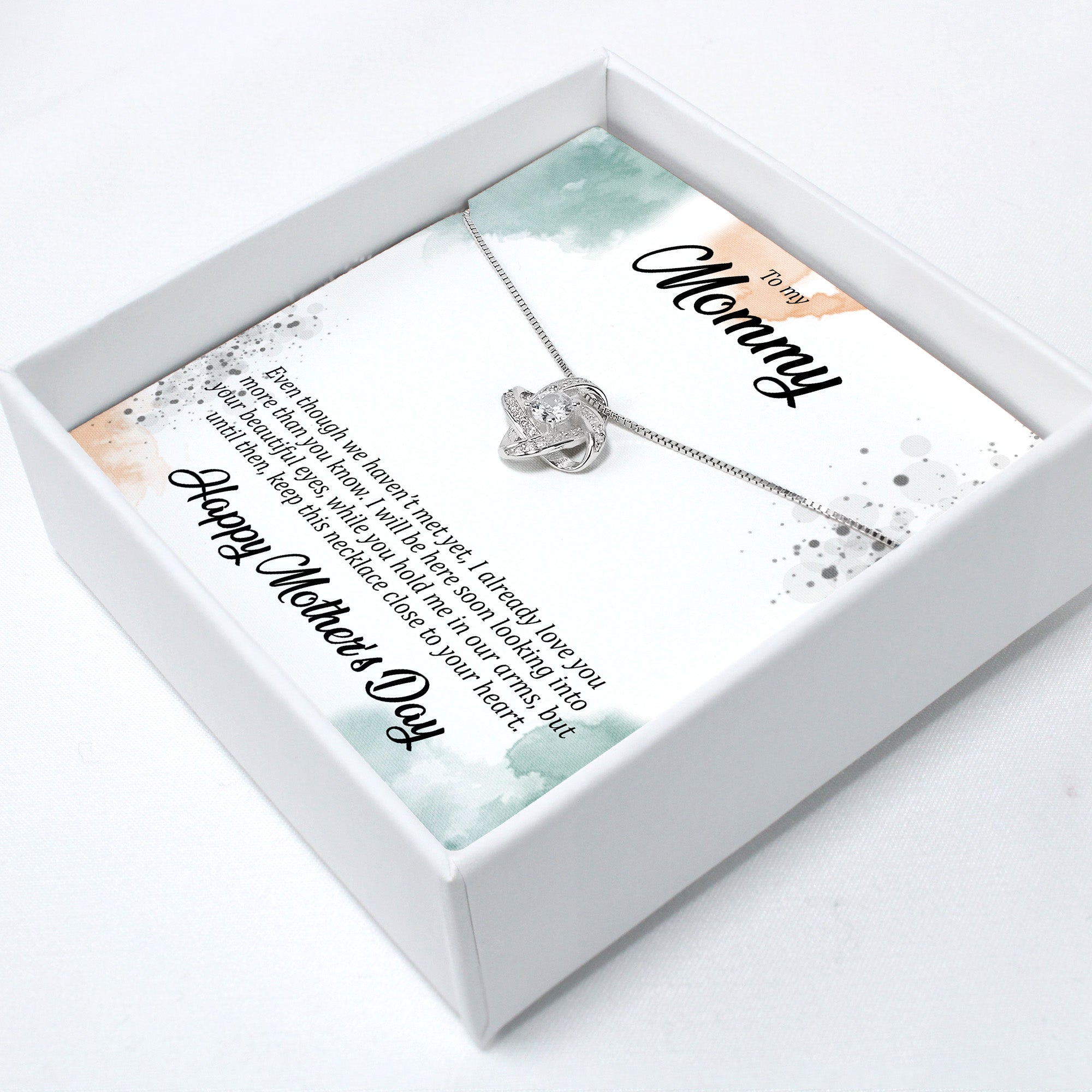Personalized "To My Mommy" Necklace Gift Set – Sterling Silver Infinity Necklace with Heartfelt Message Card for Mother’s Day - Image 2