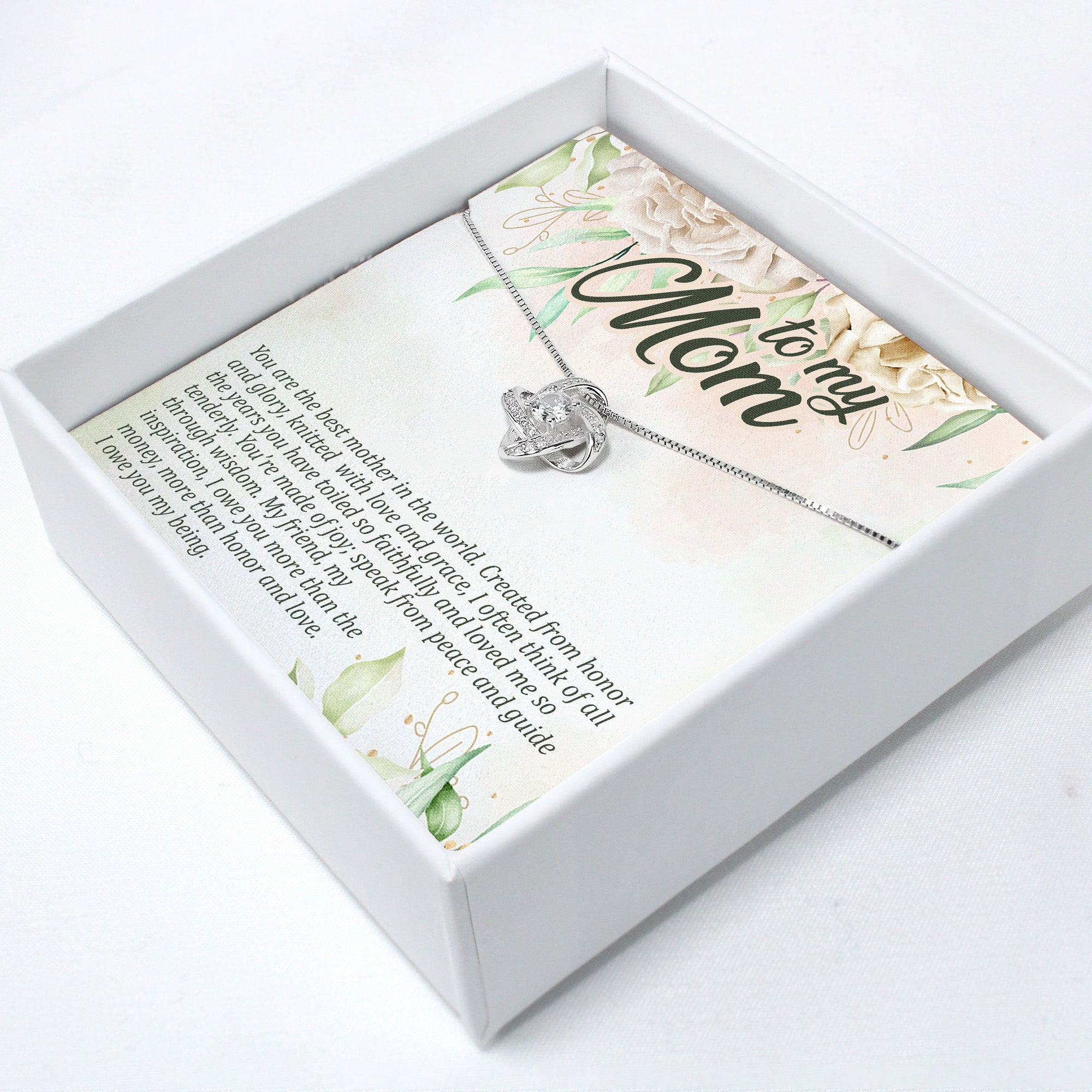 Elegant Personalized Necklace for Mom with Heartfelt Message Card – Perfect Gift for Mother's Day, Birthday, or Just Because - Image 2