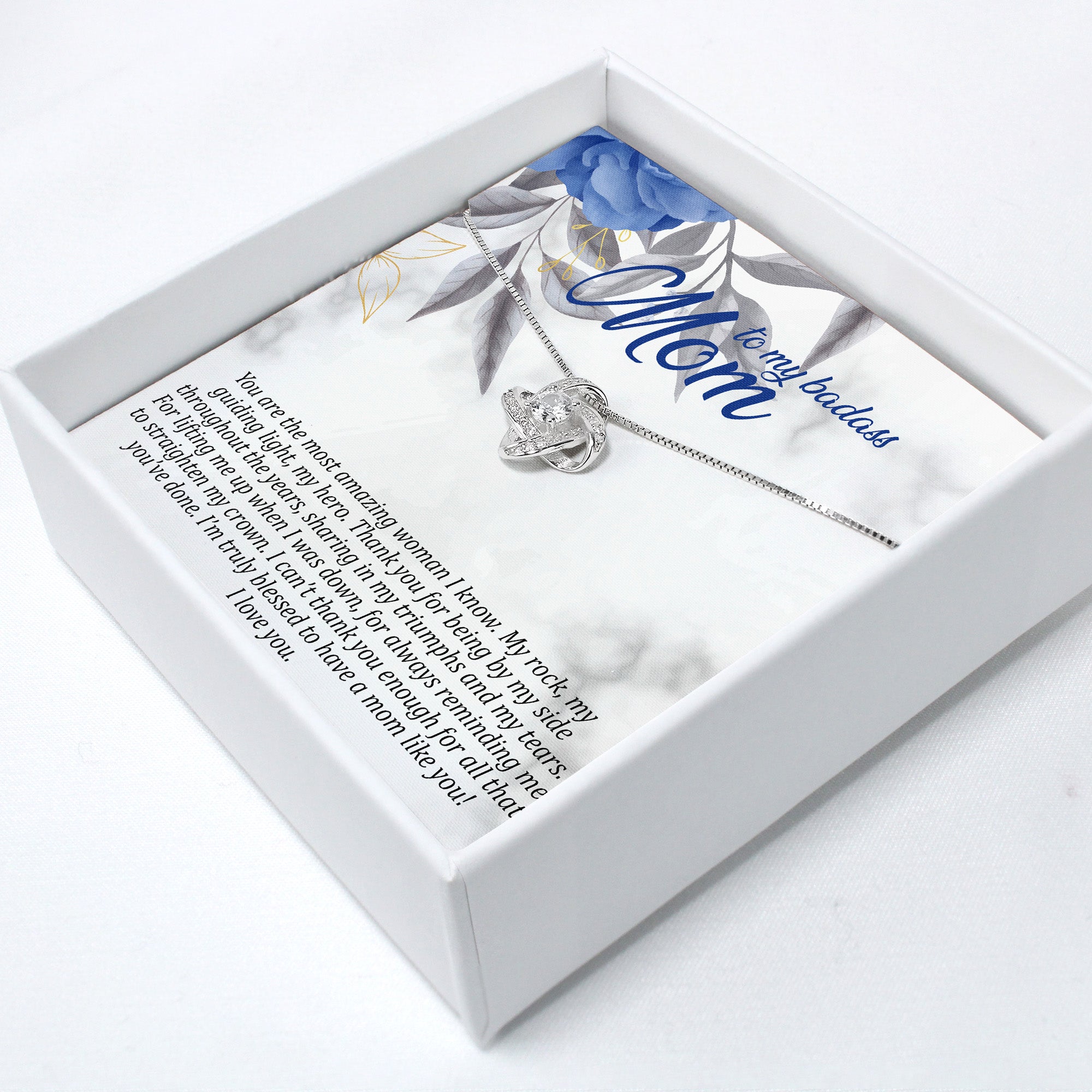 Personalized "To My Badass Mom" Necklace with Heartfelt Message Card - Perfect Mother’s Day or Birthday Gift - Image 2