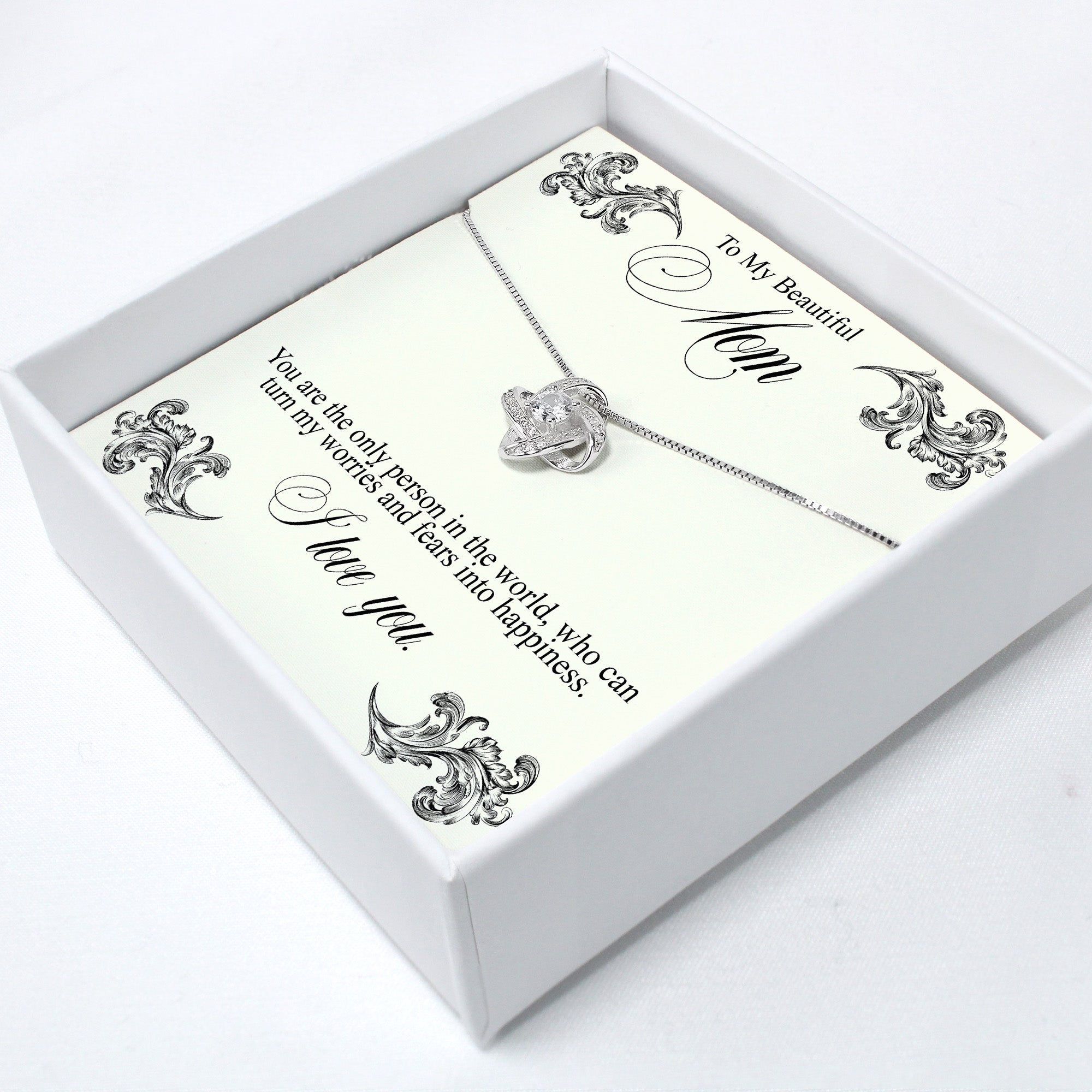 Elegant Personalized Necklace for Mom – Handmade Sterling Silver with Heartfelt Message Card – Perfect Mother's Day or Birthday Gift - Image 2