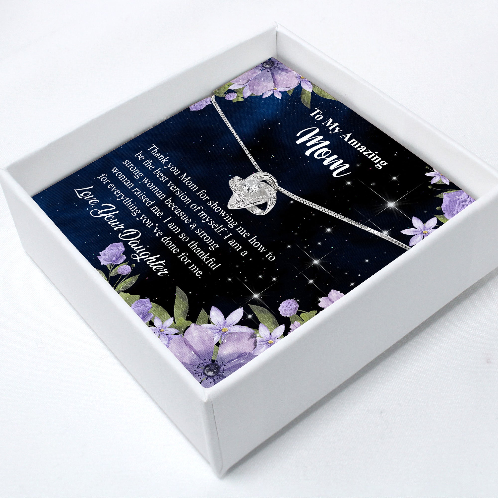 Exquisite Handmade Mom Necklace with Heartfelt Message Card – Perfect Gift for Mother’s Day or Birthday - Image 2