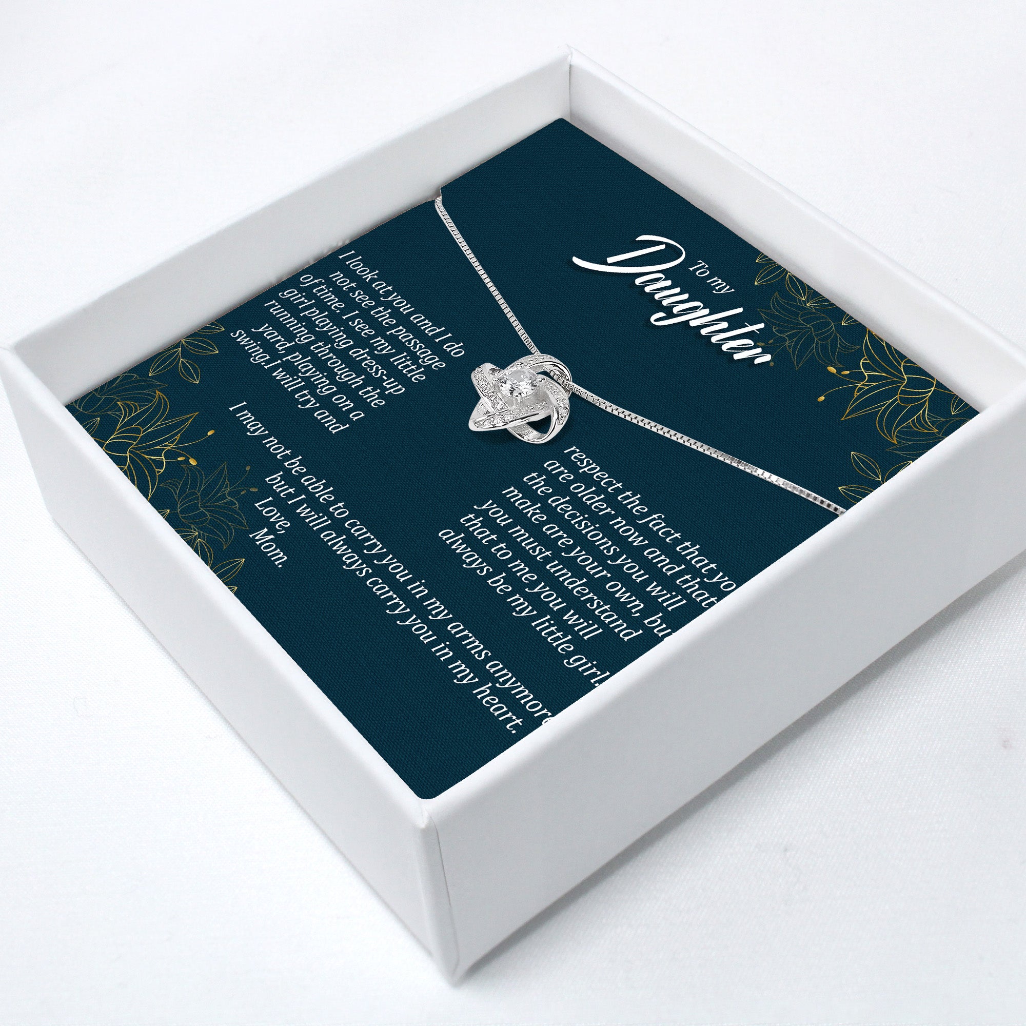 Heartfelt Personalized Mother-Daughter Necklace with Keepsake Message Card – Premium Quality, Perfect for Special Occasions - Image 2