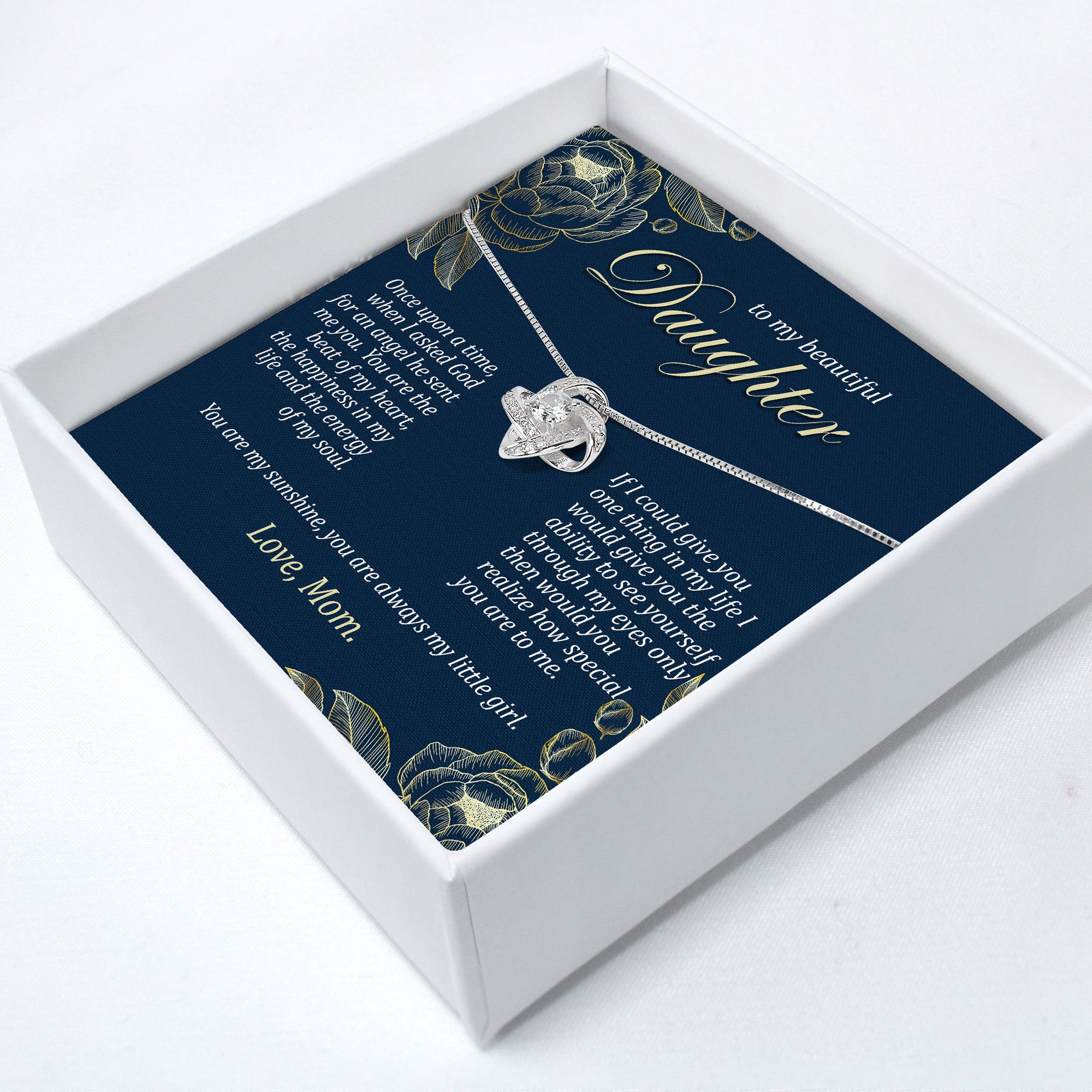 Personalized Mother-Daughter Necklace with Heartfelt Message Card - Perfect for Birthday, Graduation, or Just Because - Image 2