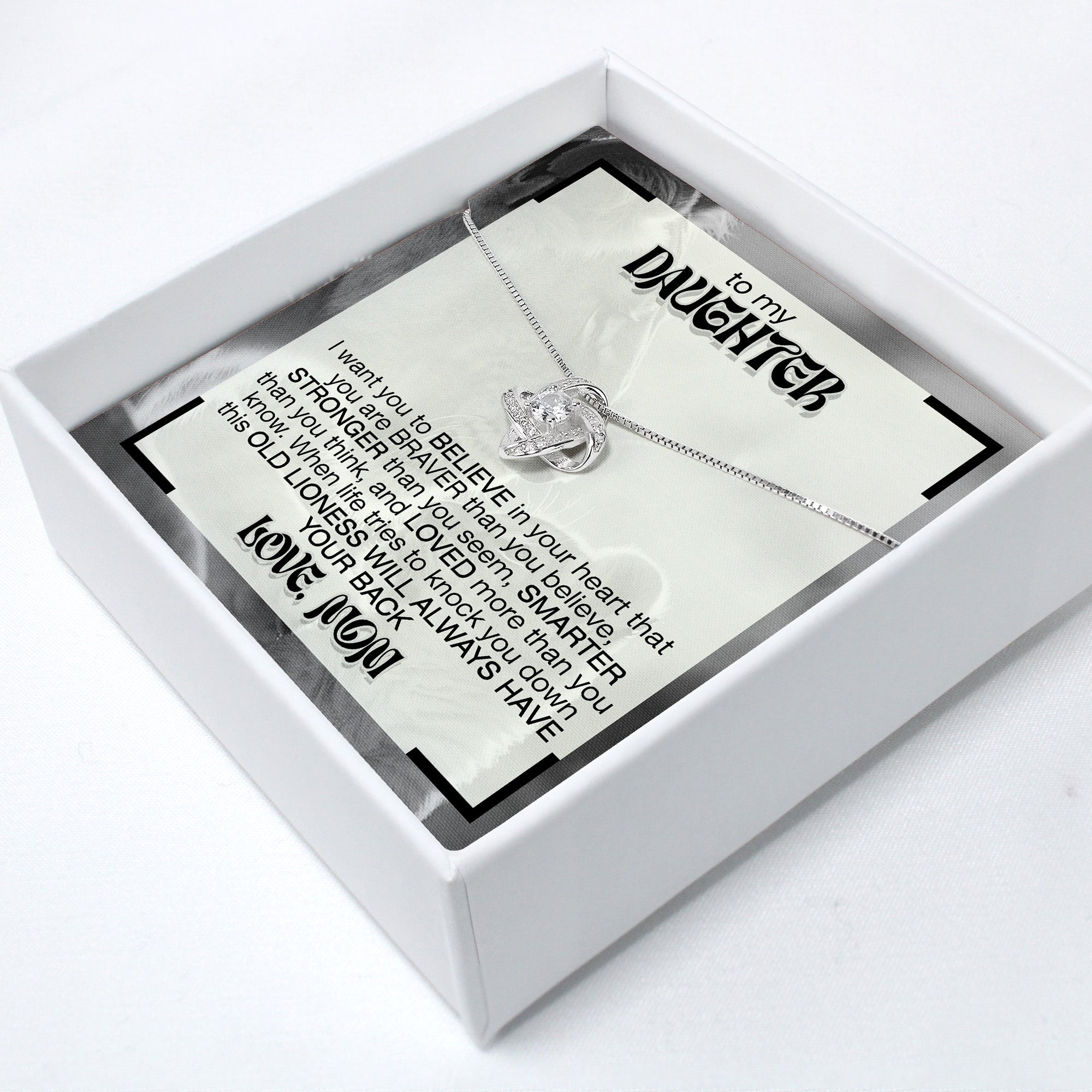 Personalized "To My Daughter" Necklace with Inspirational Message Card – Premium Craftsmanship, Heartfelt Gift for Special Moments - Image 2