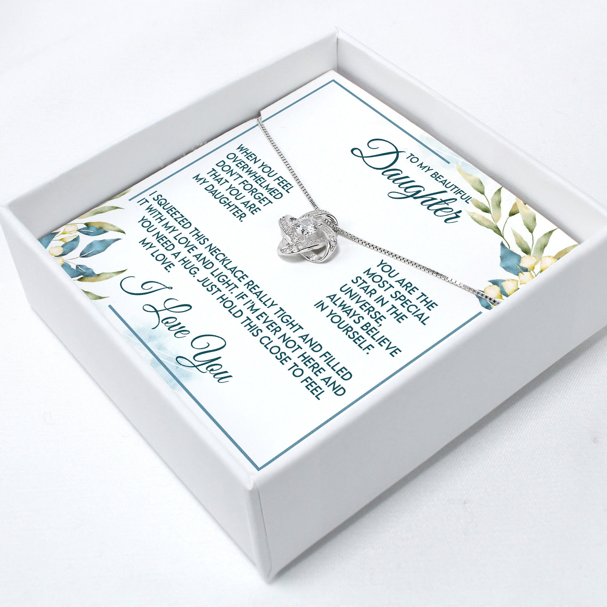 Personalized Daughter Necklace with Heartfelt Message Card - Perfect Gift for Birthdays, Graduations, and Special Occasions - Image 2