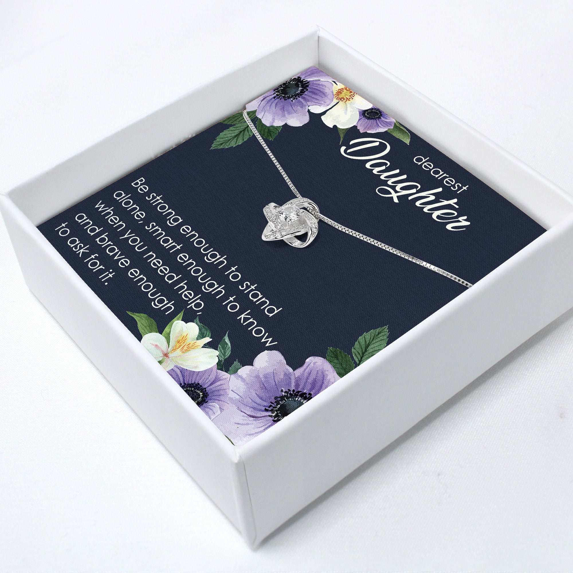 Elegant Personalized Daughter Necklace with Heartfelt Message Card - Handmade Gift for Special Occasions - Image 2