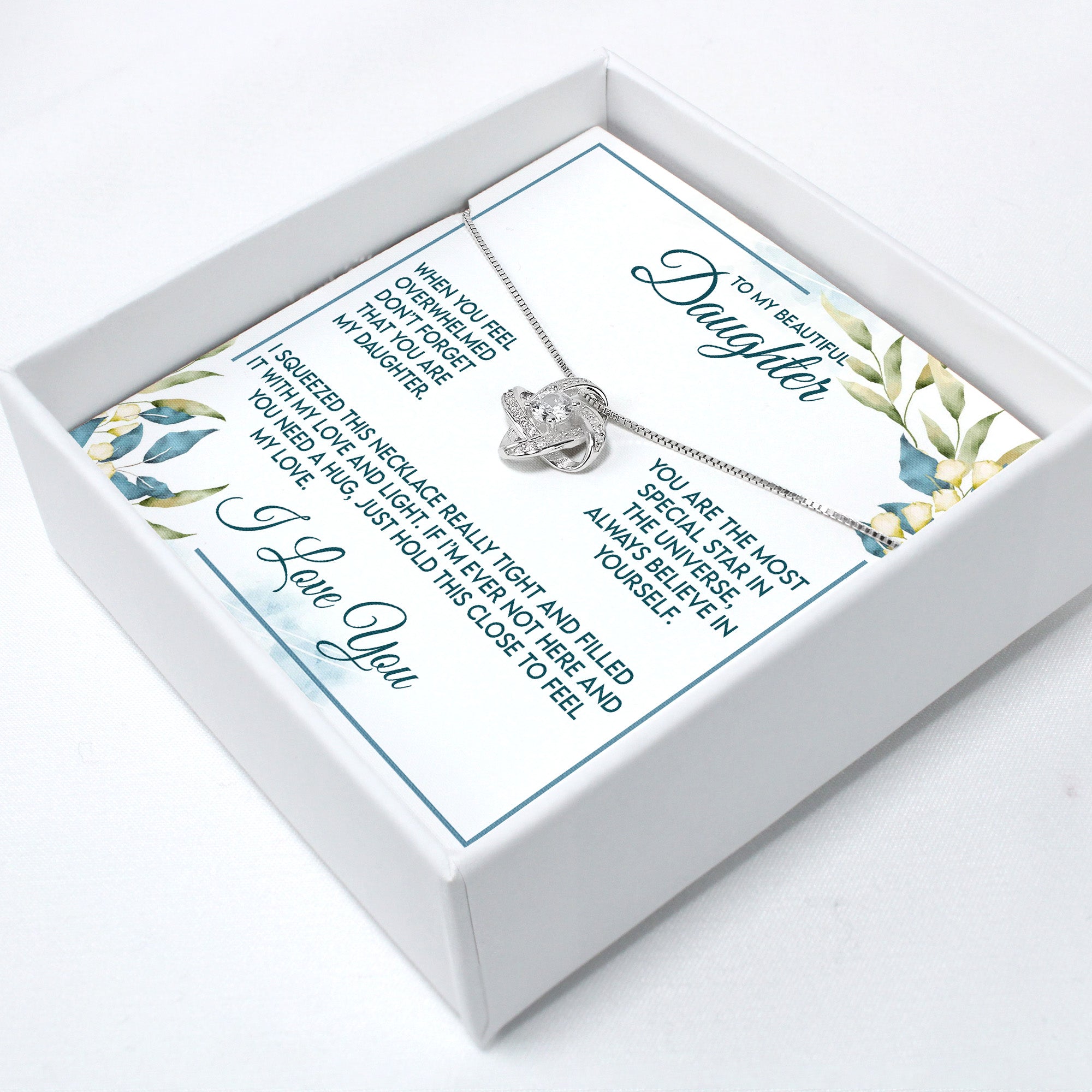 Personalized Daughter Necklace with Heartfelt Message Card - Thoughtful Gift for Special Occasions - Image 2