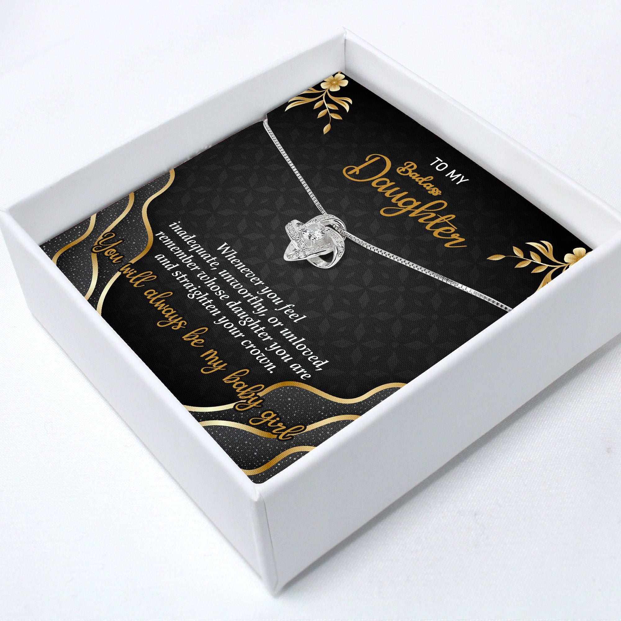 Personalized Message Card Necklace for Daughters – Handcrafted Sterling Silver, Heartfelt Gift for Strong & Empowered Women - Image 2