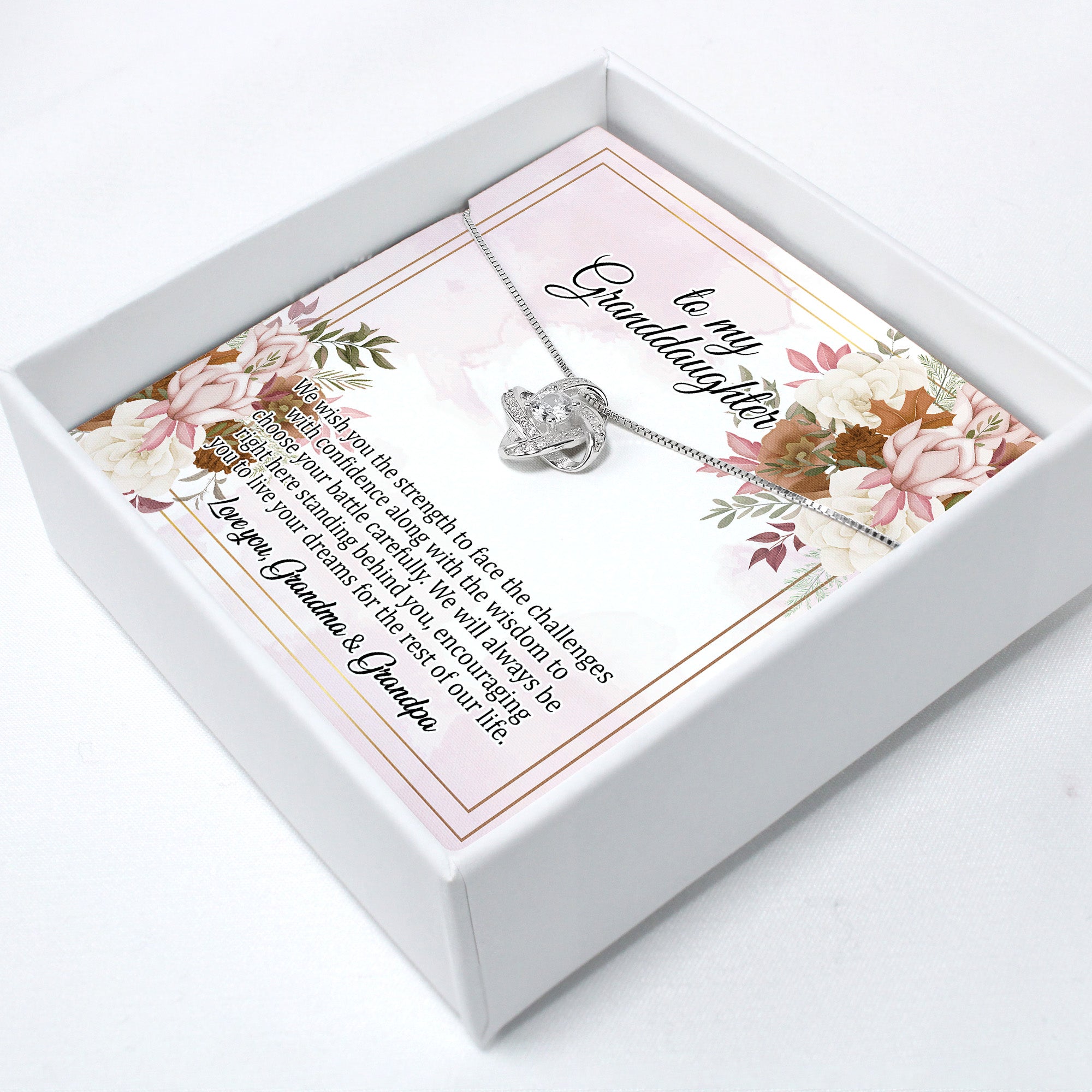 Customizable "To My Granddaughter" Necklace with Message Card - Perfect Sentimental Gift from Grandma & Grandpa - Image 2