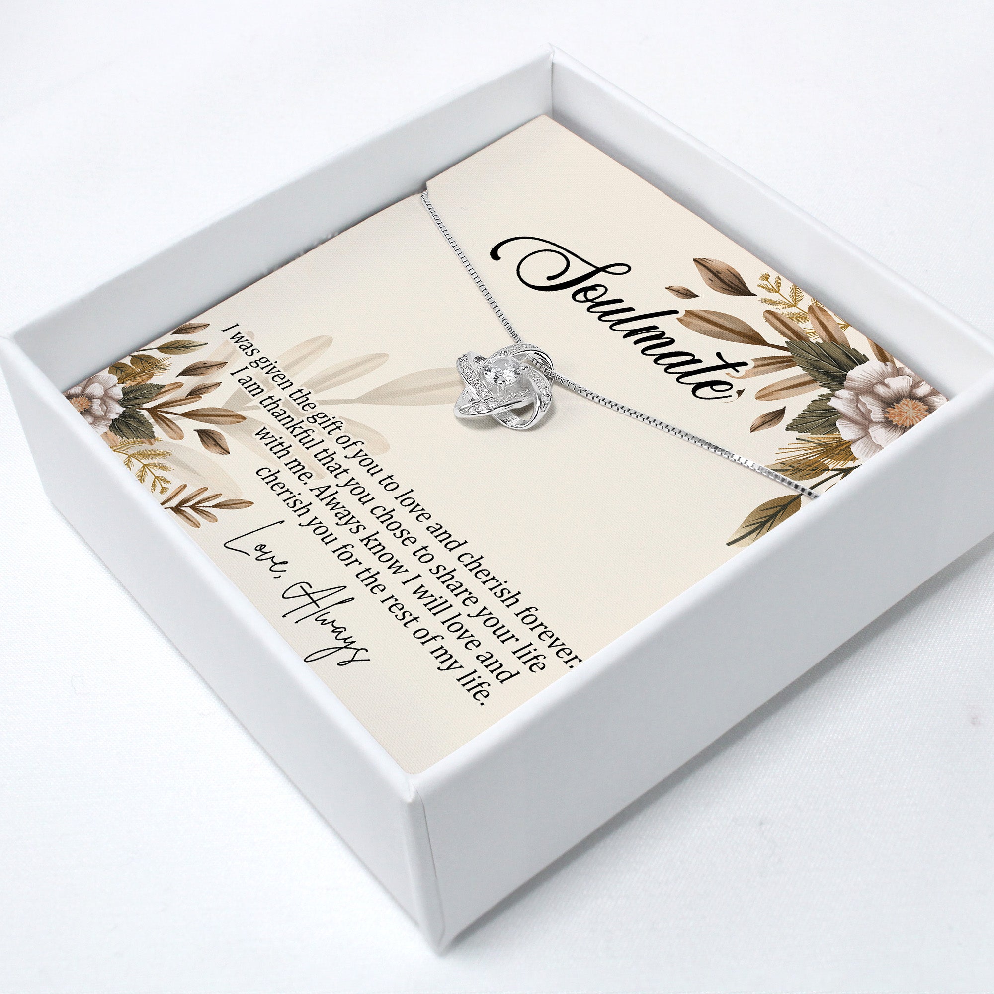 Exquisite Soulmate Necklace with Personalized Message Card – Perfect Gift for Loved Ones - Image 2
