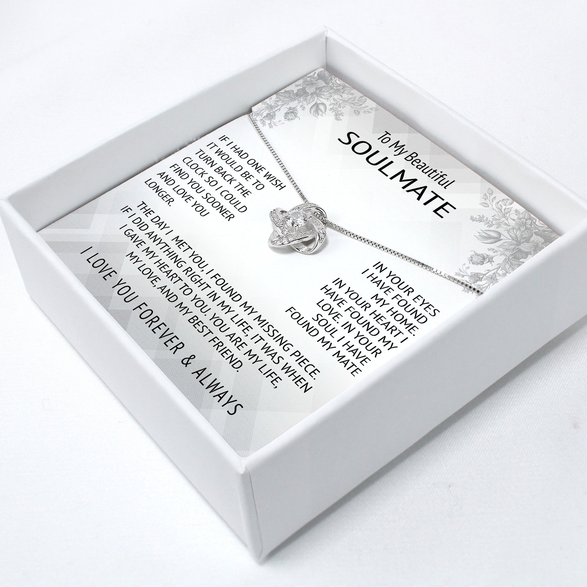 Exquisite Personalized Soulmate Necklace with Heartfelt Message Card - Perfect Gift for Anniversaries & Special Occasions - Image 2