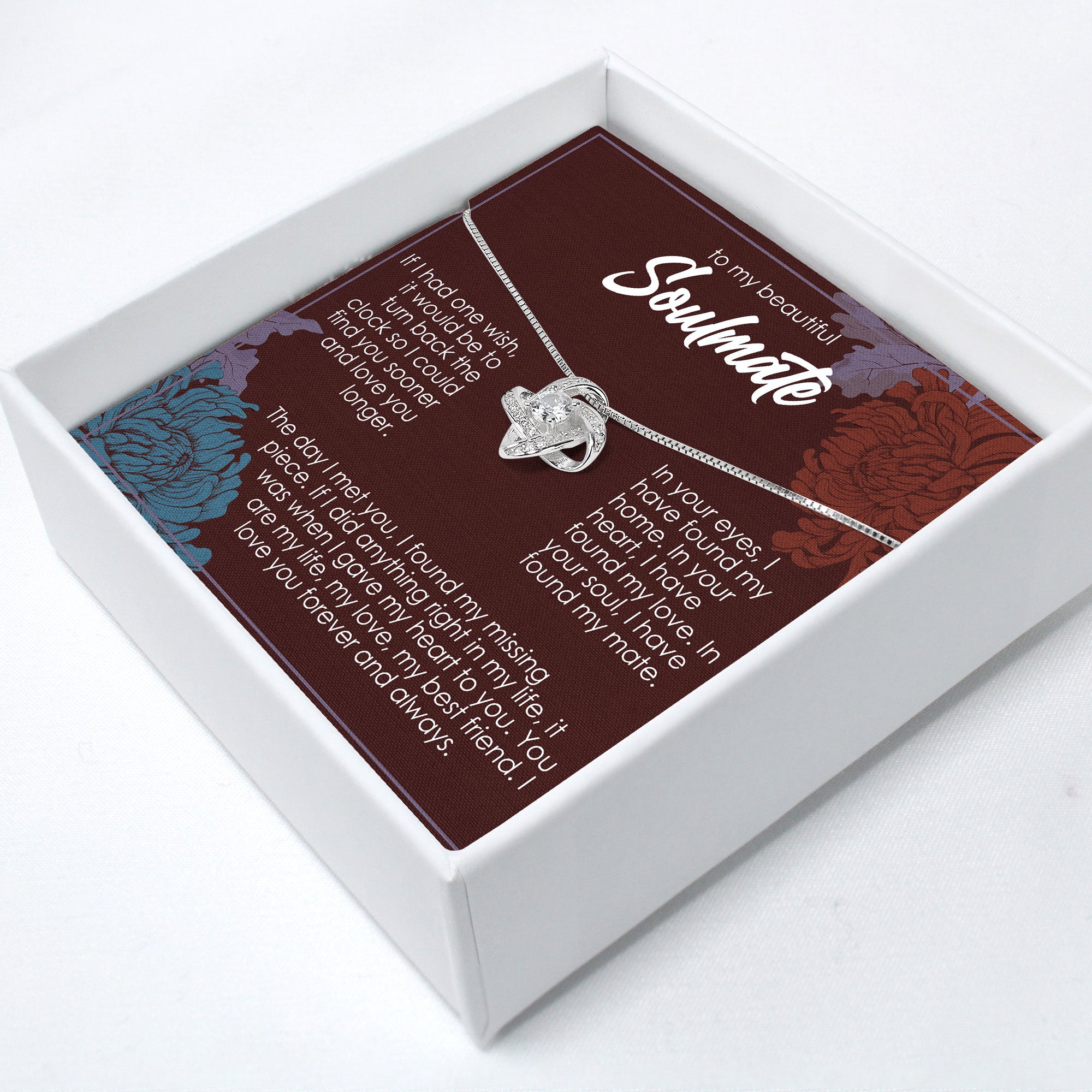 Elegant Personalized Soulmate Necklace with Heartfelt Message Card - Perfect Gift for Loved Ones - Image 2