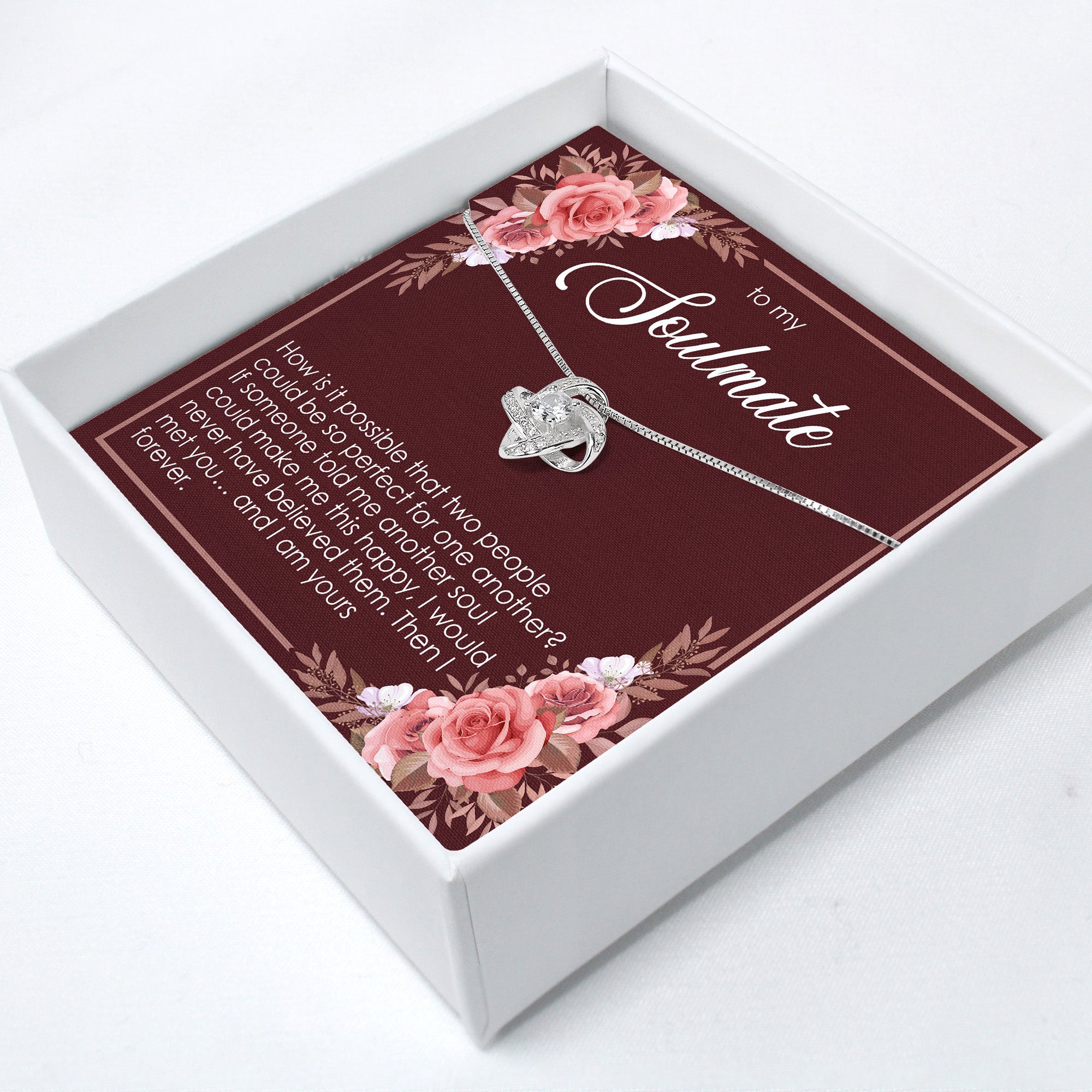 Personalized Soulmate Necklace with Heartfelt Message Card - Perfect Gift for Romantic Occasions - Image 2