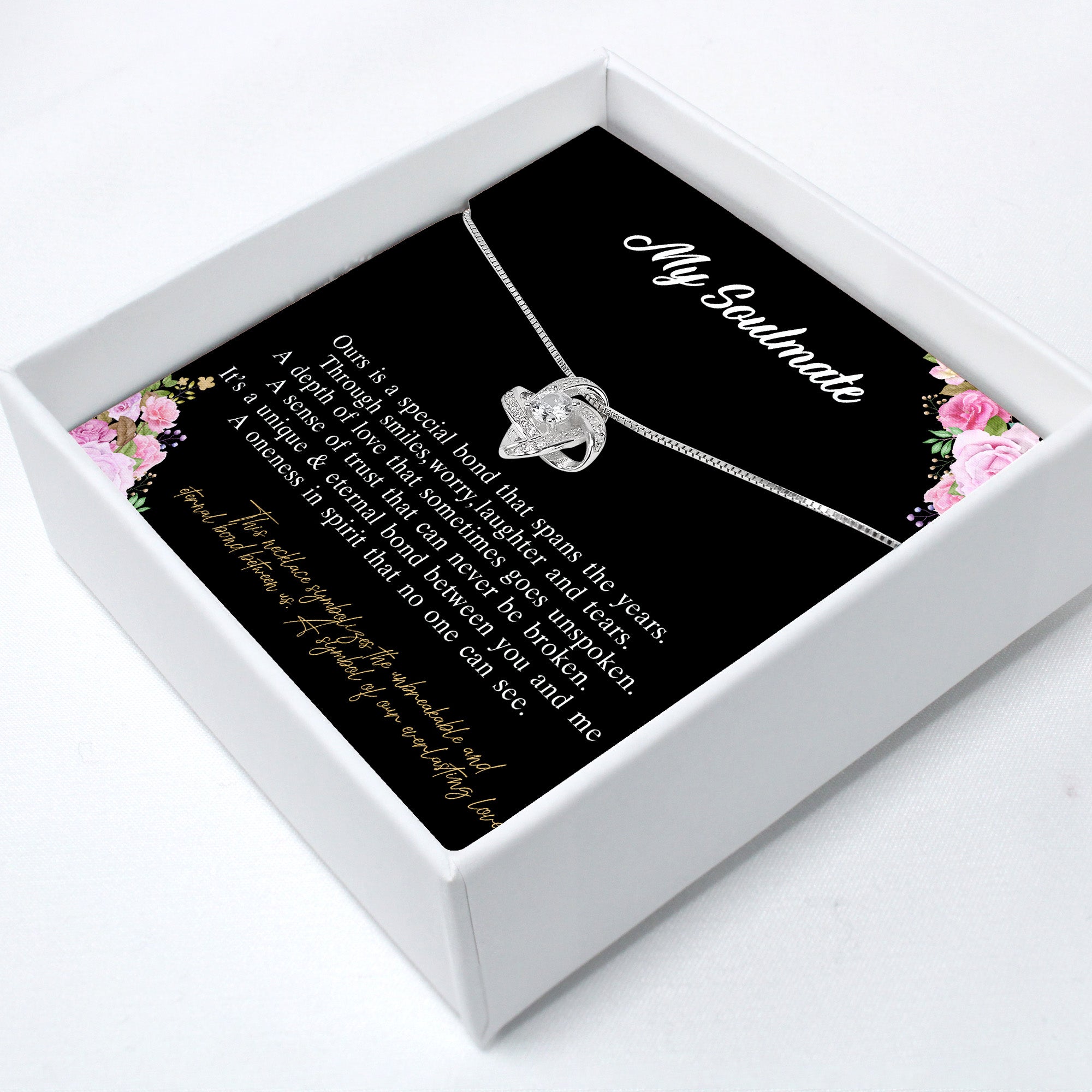 Personalized Soulmate Necklace with Message Card - Exquisite Craftsmanship and Emotional Connection for a Truly Unique Gift - Image 2