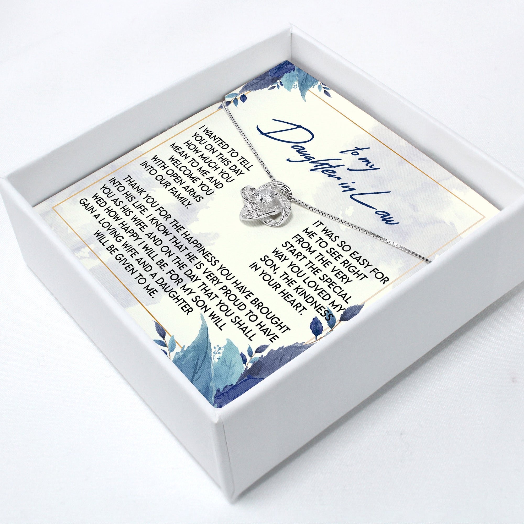Personalized Daughter-in-Law Necklace with Heartfelt Message Card - Elegant Gift Box, Custom Jewelry for Wedding or Special Occasion - Image 2