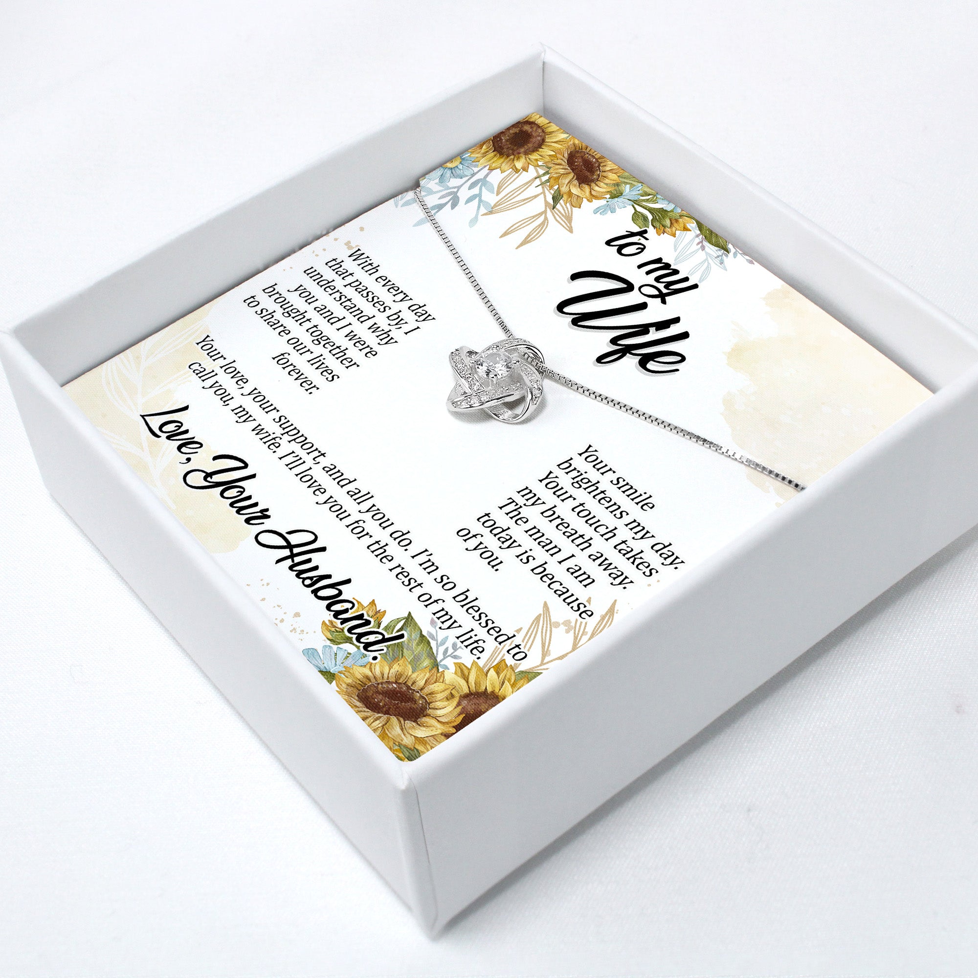 Elegant Personalized Necklace with Heartfelt Message Card - Perfect Gift for Wife, Crafted in Sterling Silver - Image 2