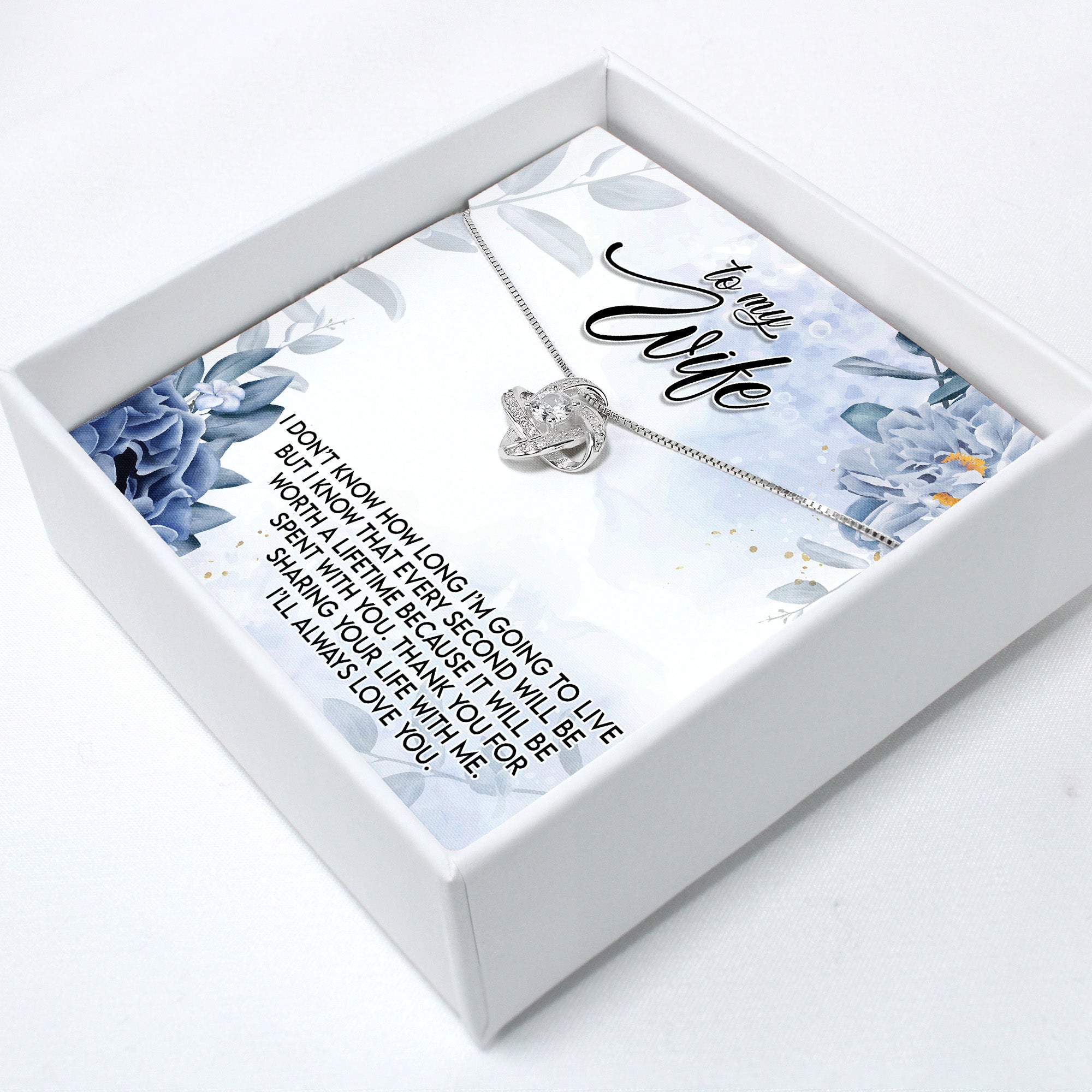 Personalized "To My Wife" Necklace with Emotional Message Card – Perfect Gift for a Special Occasion - Image 2