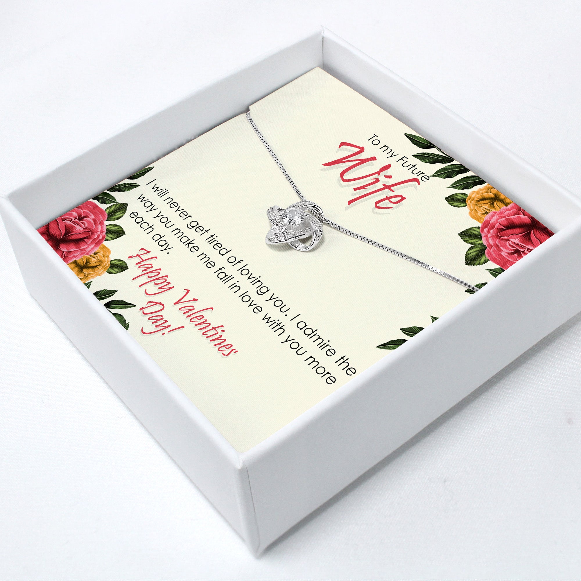 Personalized Message Card Necklace for Future Wife - Elegant Gift for Valentine's Day with Sentimental Jewelry Design - Image 2