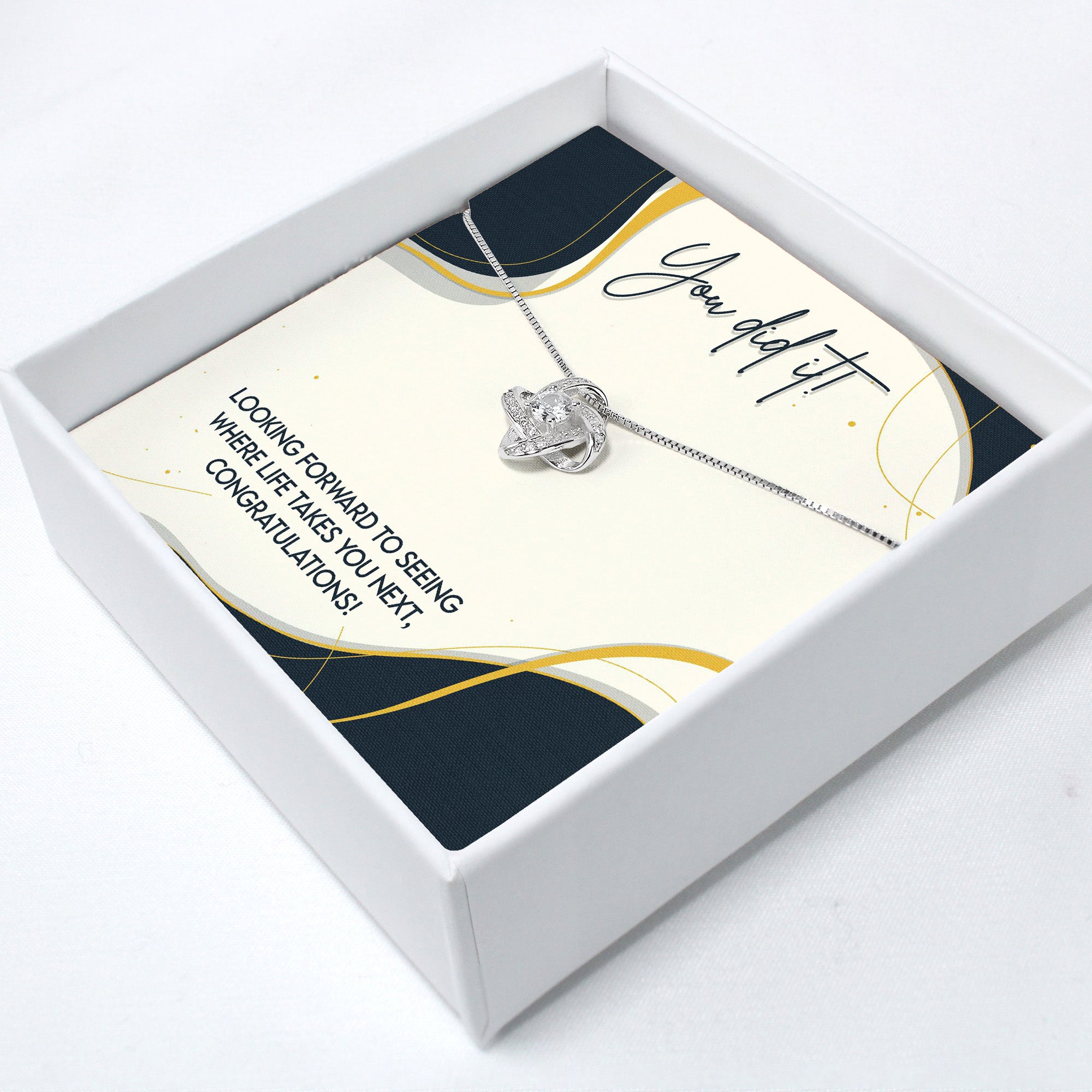 Celebrate Achievements with a Personalized Handmade Sterling Silver Knot Necklace – The Perfect Gift for Graduations and Milestones - Image 2