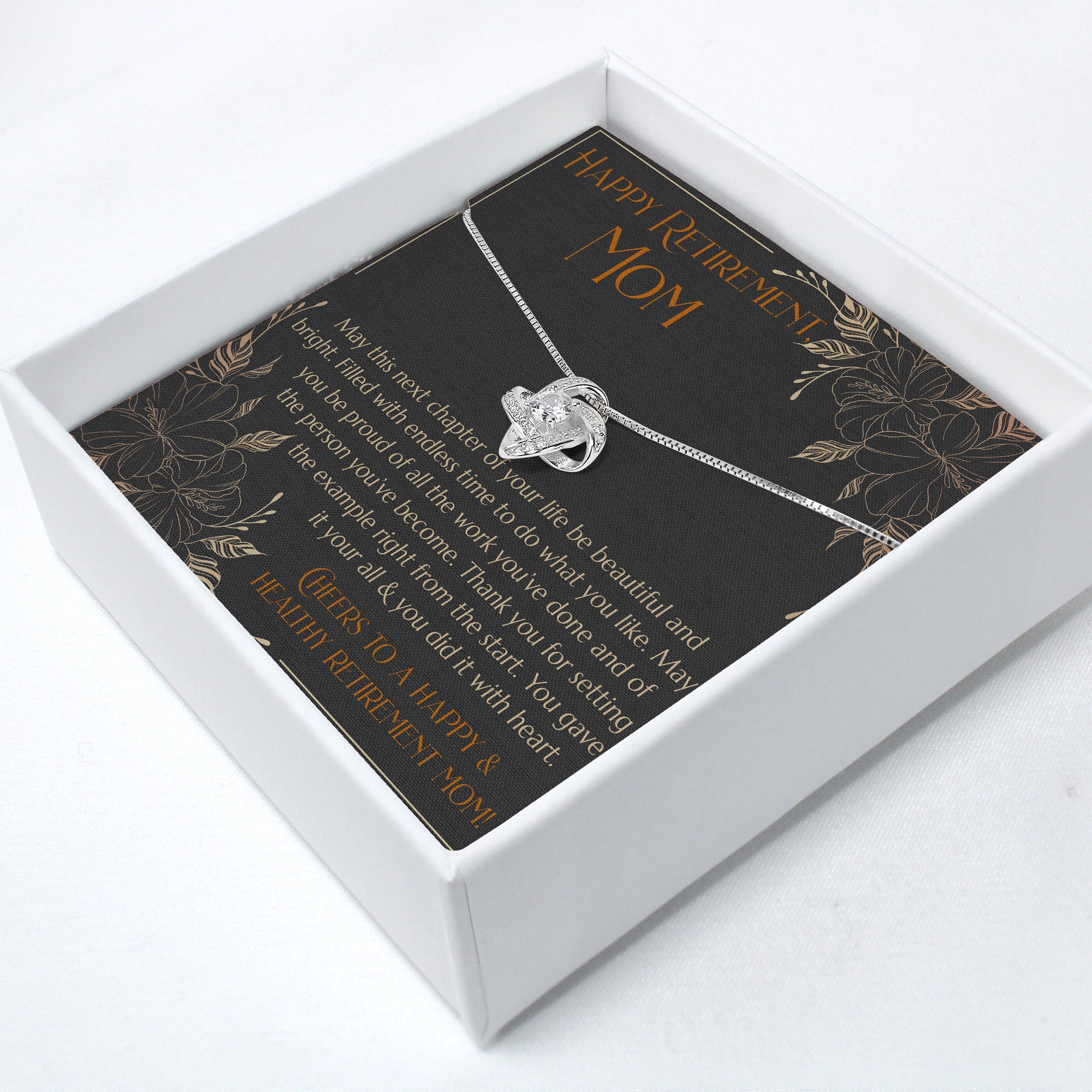 Exquisite Retirement Message Card Necklace for Mom - Personalized Gift of Love and Appreciation - Image 2