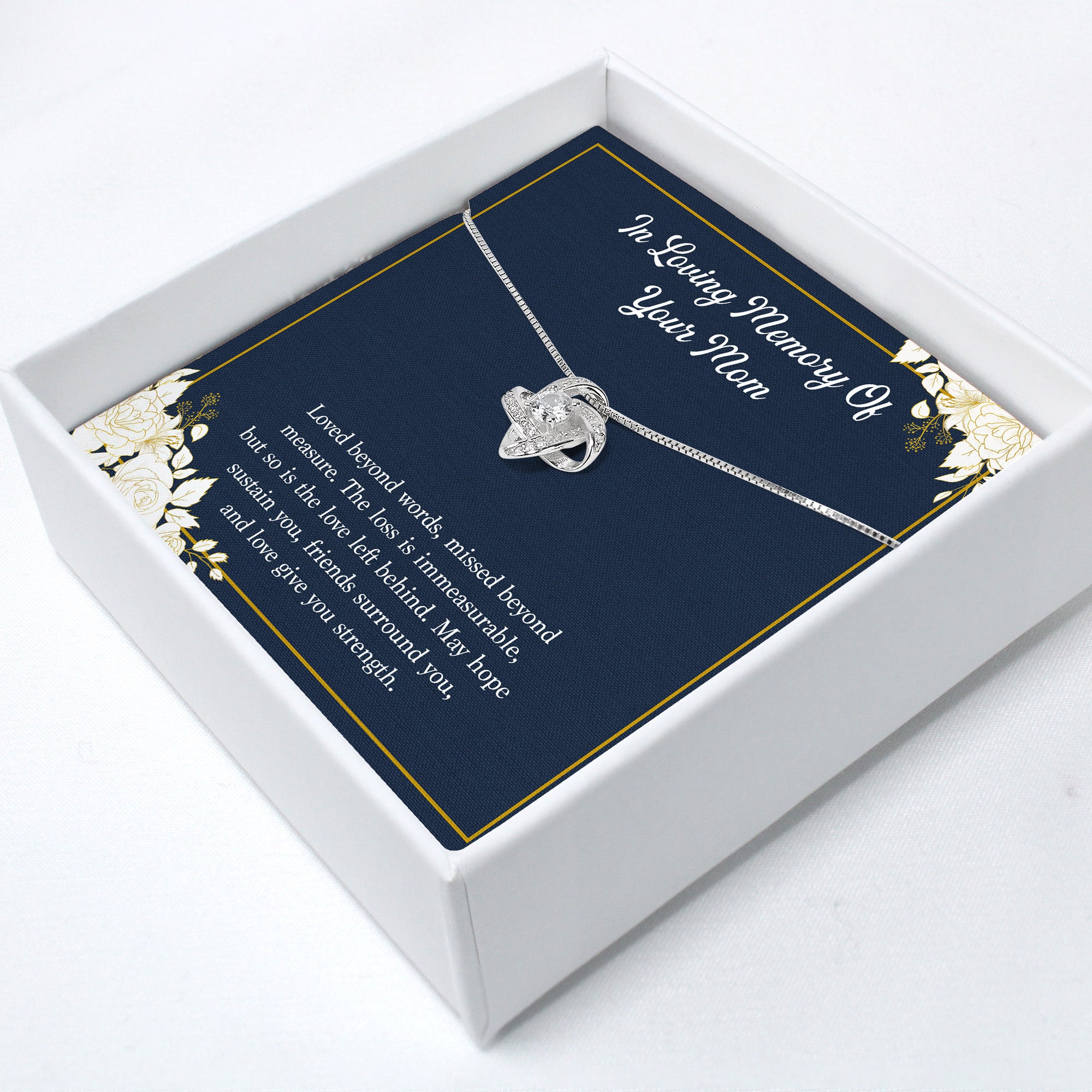 Personalized Memorial Necklace with Loving Message Card - Sterling Silver Infinity Pendant for Cherished Memories - Image 2