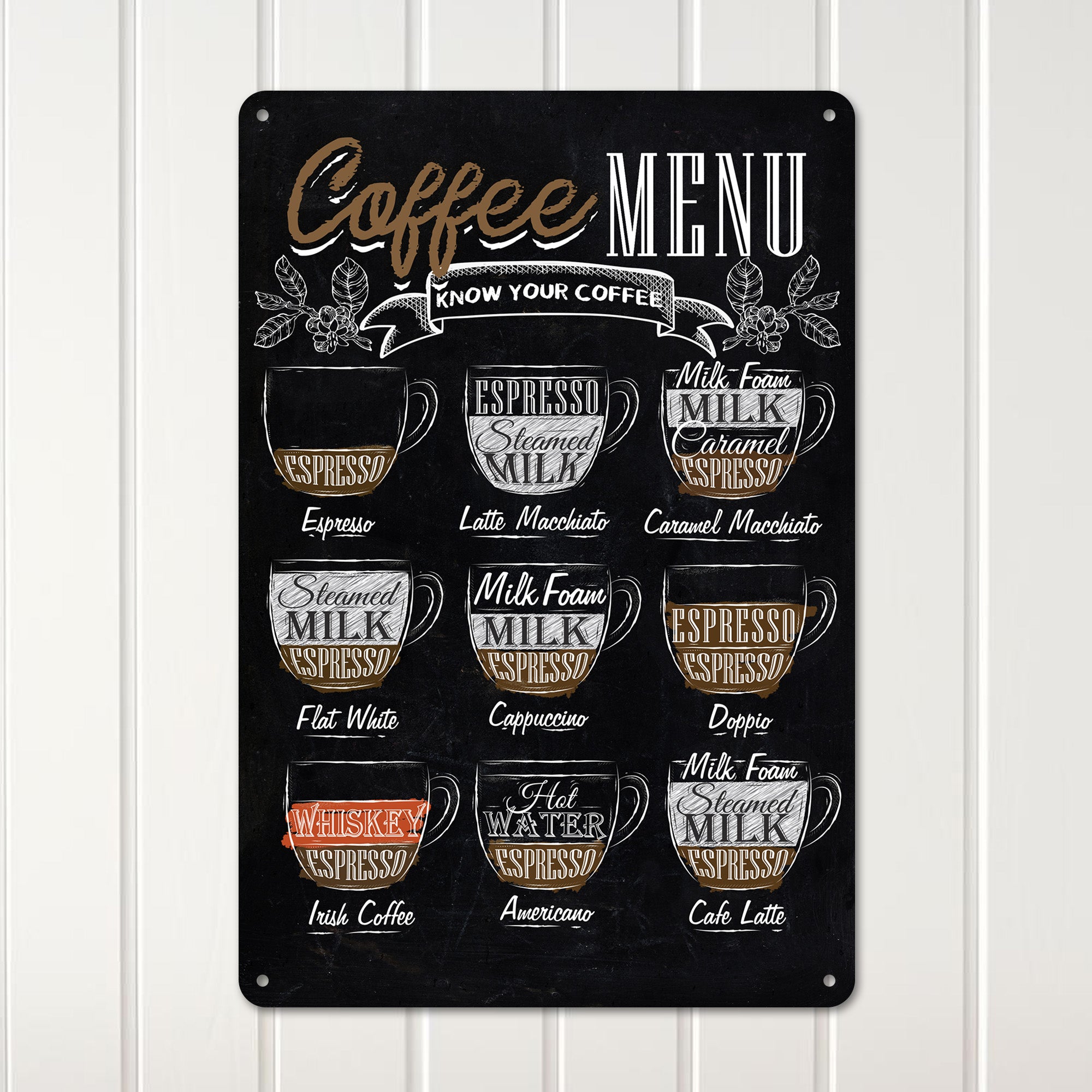 Rustic Coffee Knowledge Metal Sign - Handmade Vintage Cafe Menu Art, Perfect Personalized Gift for Coffee Lovers - Image 3