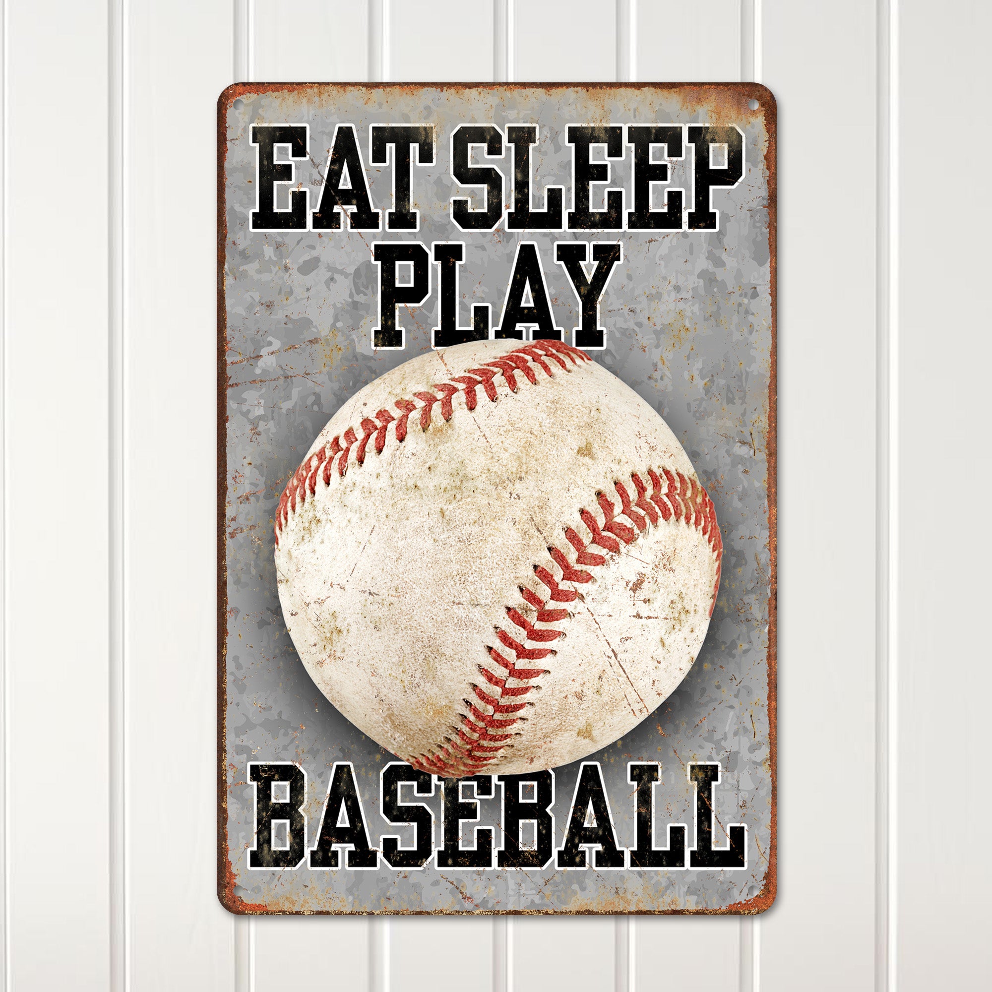 Personalized "Eat Sleep Play Baseball" Metal Sign - Custom Sports Décor for Fans & Players, Great Gift for Birthdays or Anniversaries - Image 2